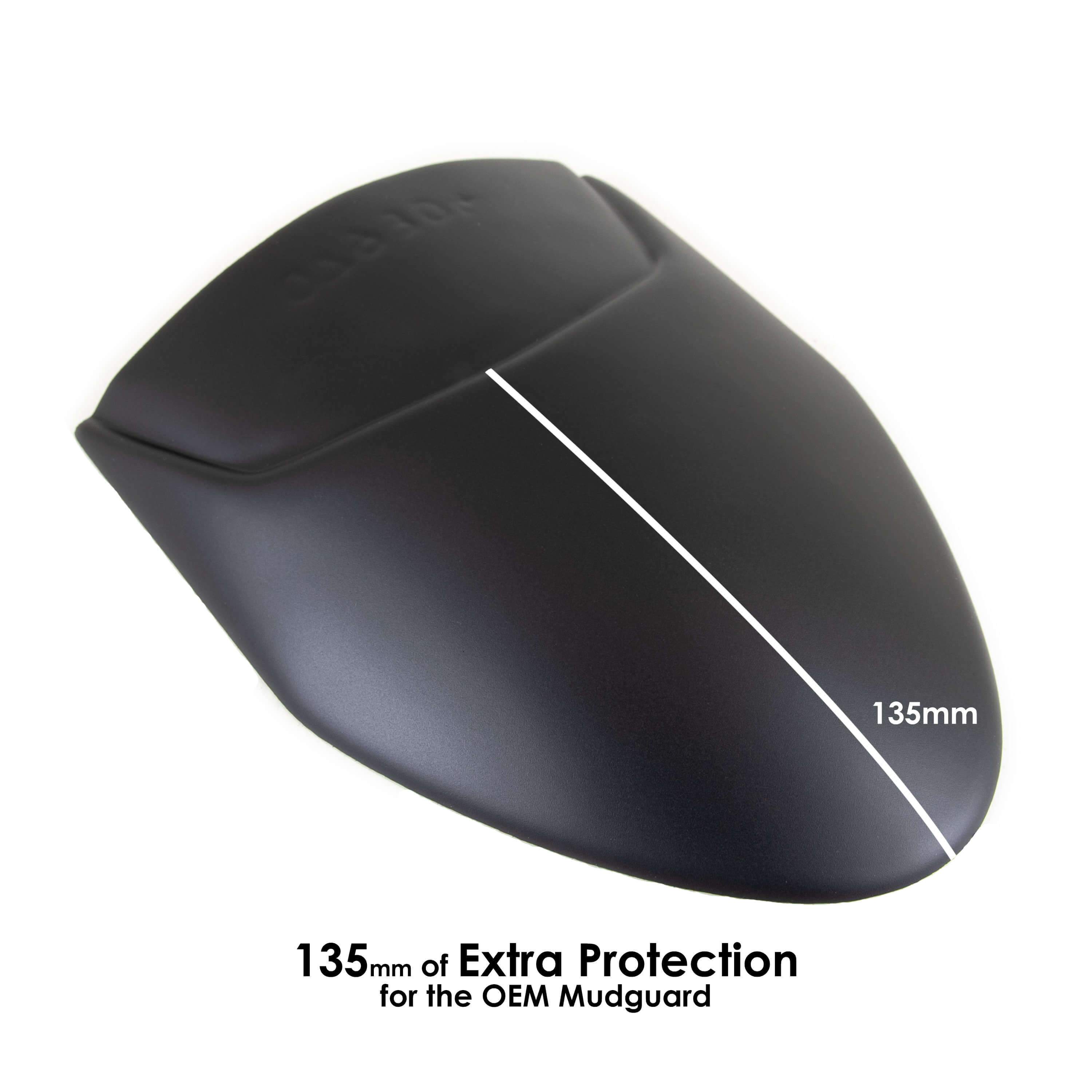 Pyramid Hugger Extension | Matte Black | KTM 200 Duke 2012>2016-Hugger Extensions-Pyramid Motorcycle Accessories
