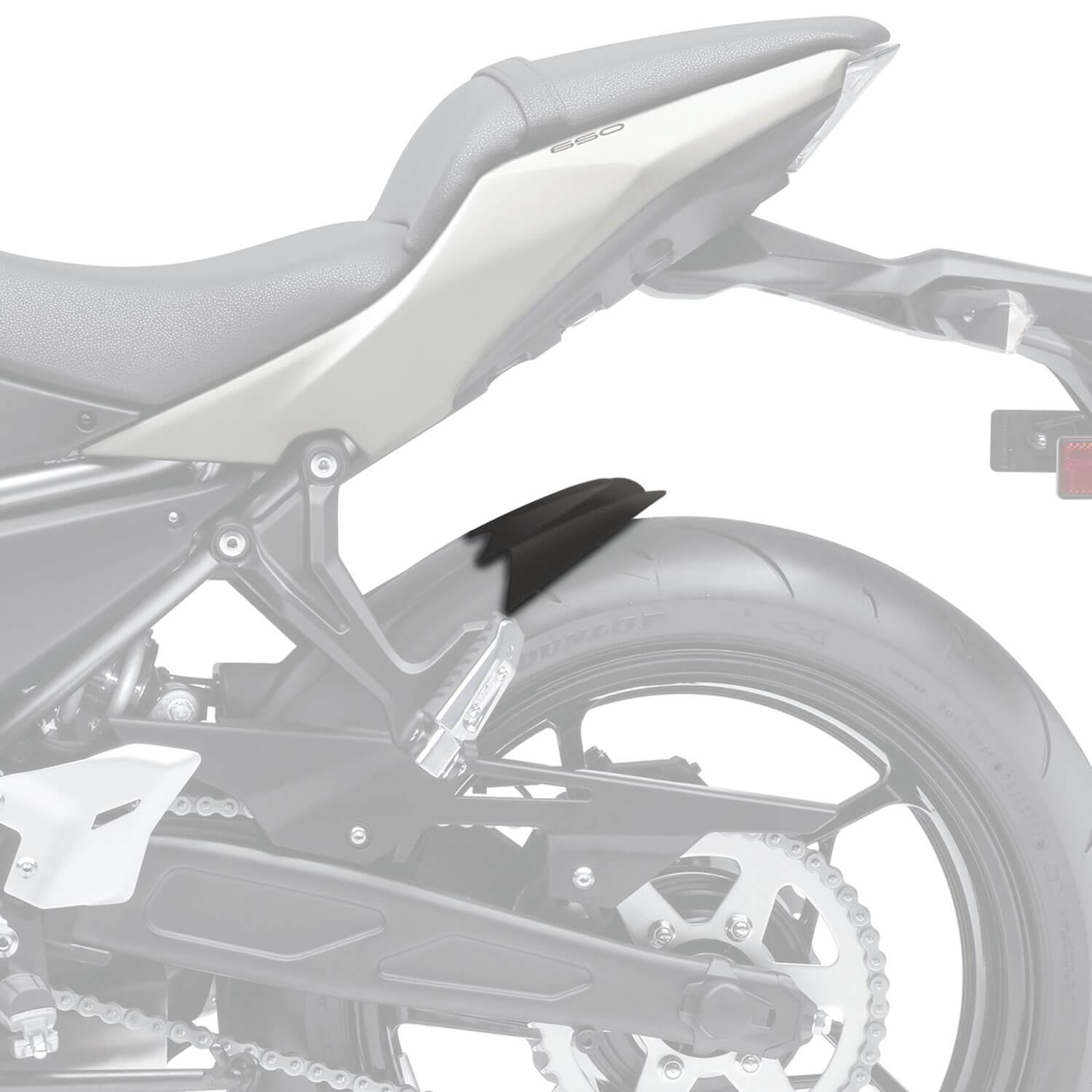 Pyramid Hugger Extension | Matte Black | Kawasaki Z 650 RS 2021>Current-073877-Hugger Extensions-Pyramid Motorcycle Accessories