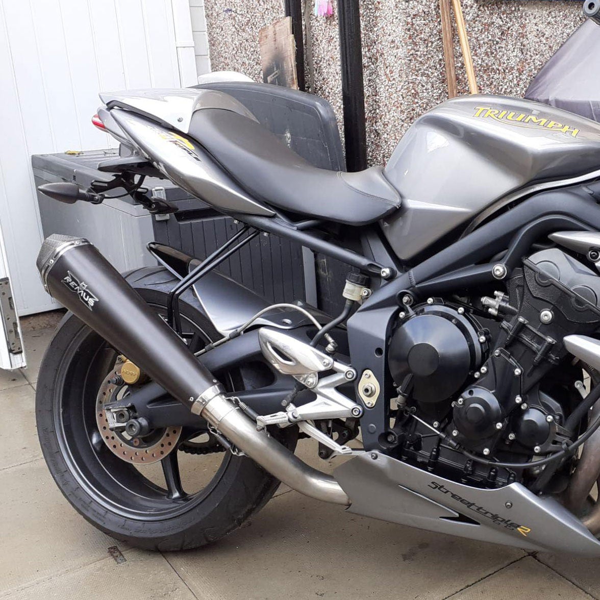 Pyramid Hugger Extension | Matte Black | Triumph Street Triple 675 2007>2012 -   Pyramid Motorcycle Accessories