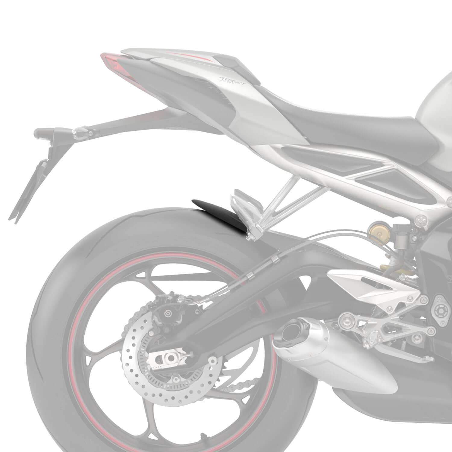Pyramid Hugger Extension | Matte Black | Triumph Street Triple 765 S 2017>Current -  Shop name