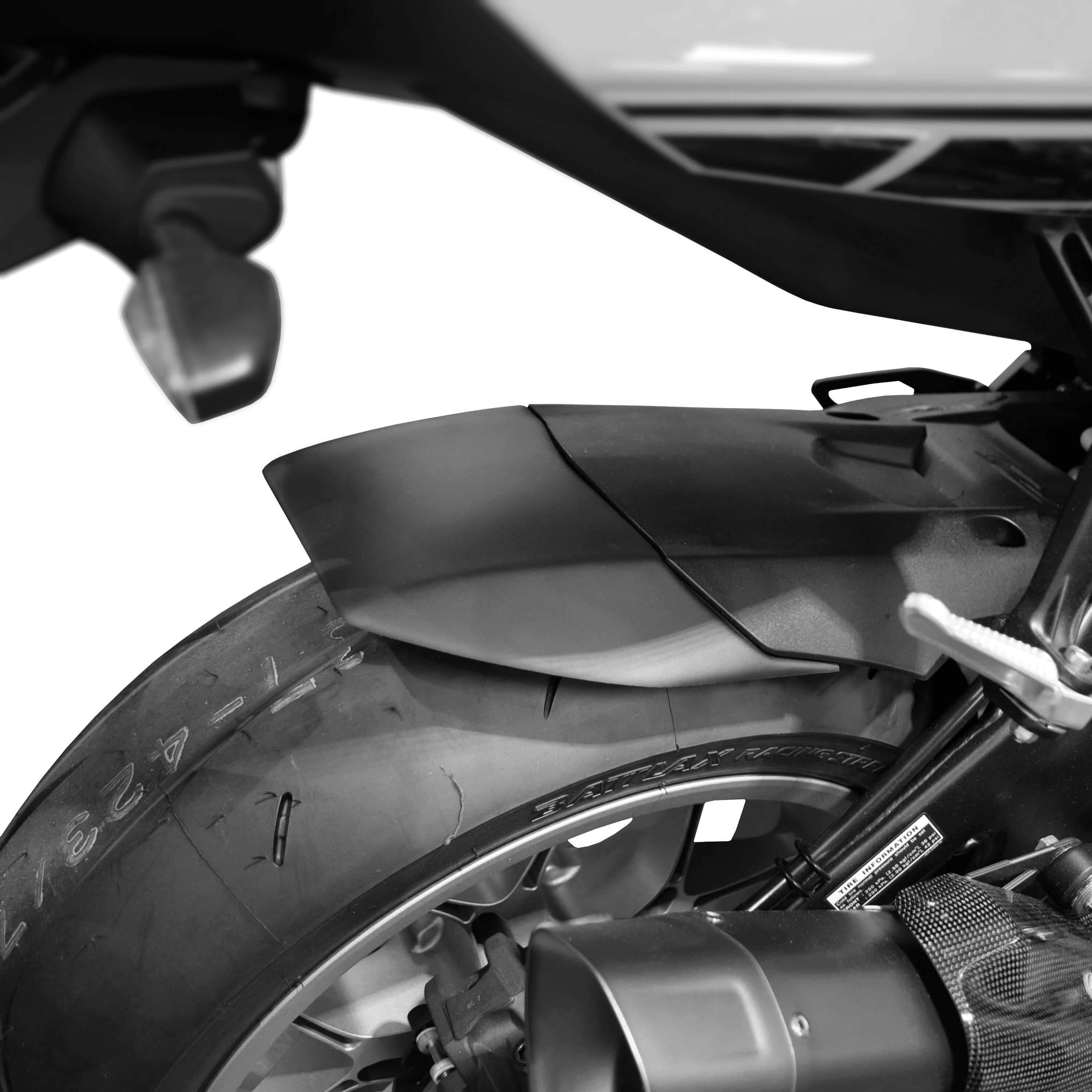 Pyramid Hugger Extension | Matte Black | Yamaha YZF-R1 2015>Current-072443-Hugger Extensions-Pyramid Motorcycle Accessories