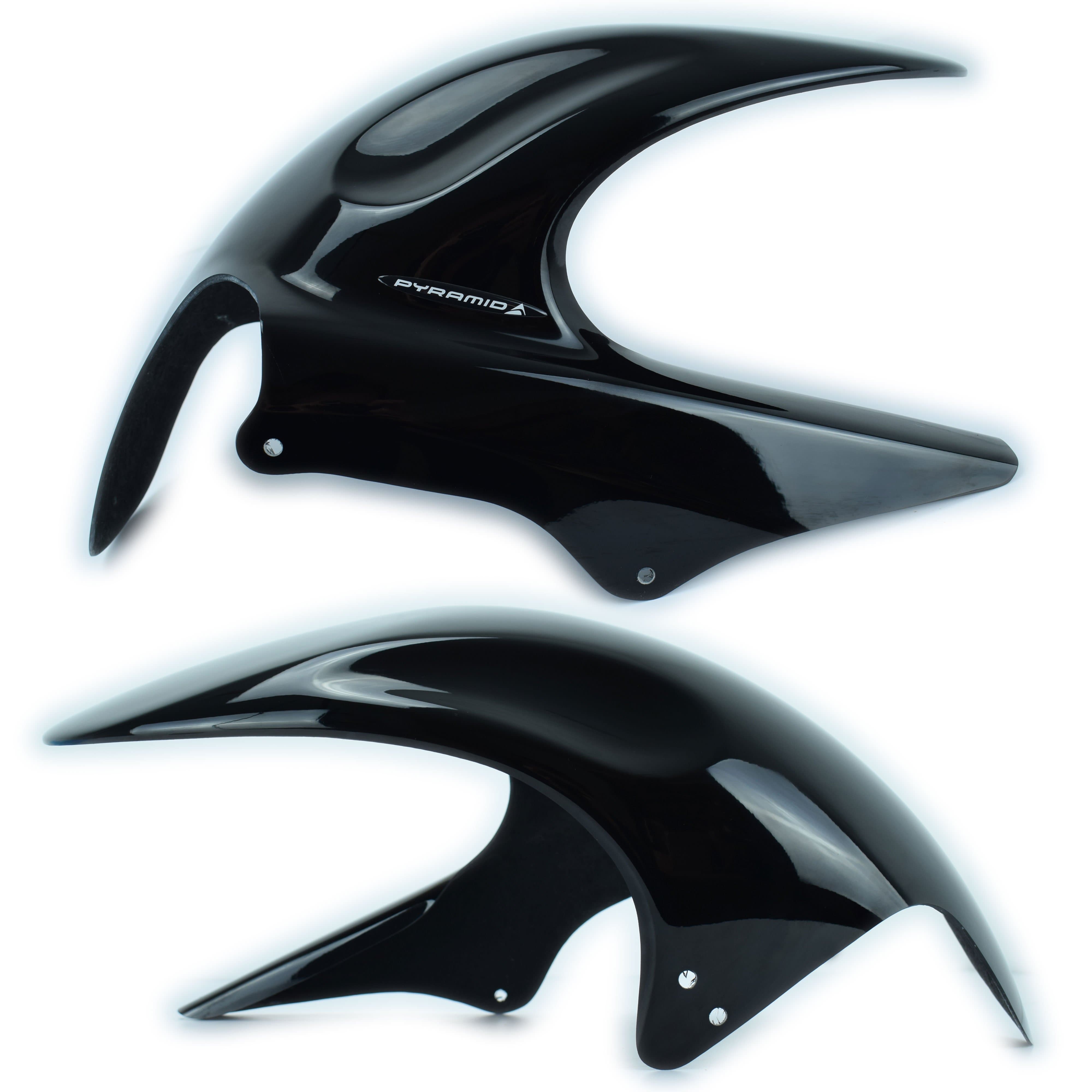 Pyramid Hugger | Gloss Black | Kawasaki KLV 1000 2004>2006-Huggers-Pyramid Motorcycle Accessories