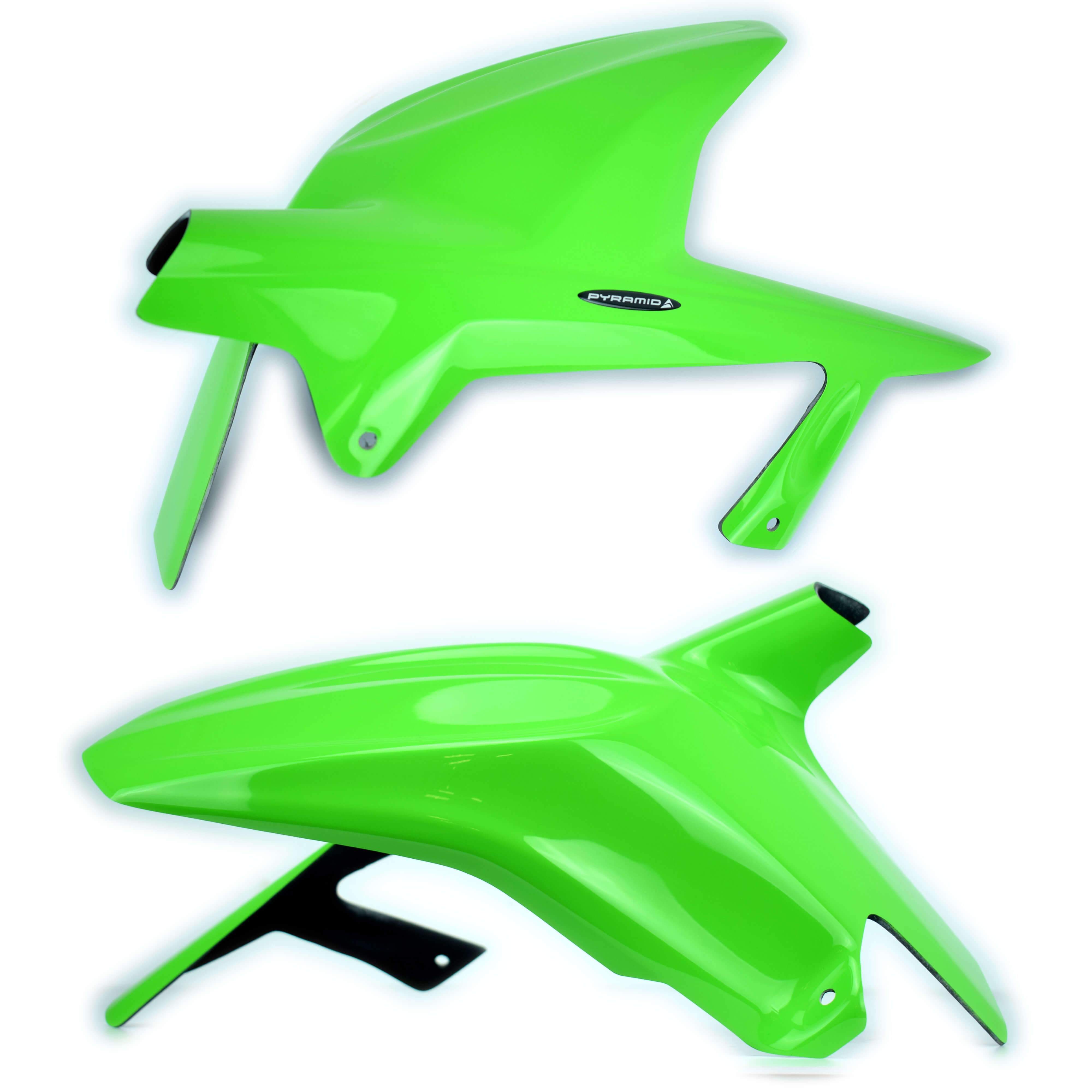 Pyramid Hugger | Gloss Green | Kawasaki Ninja 250 R 2008>2013-07301D-Huggers-Pyramid Motorcycle Accessories