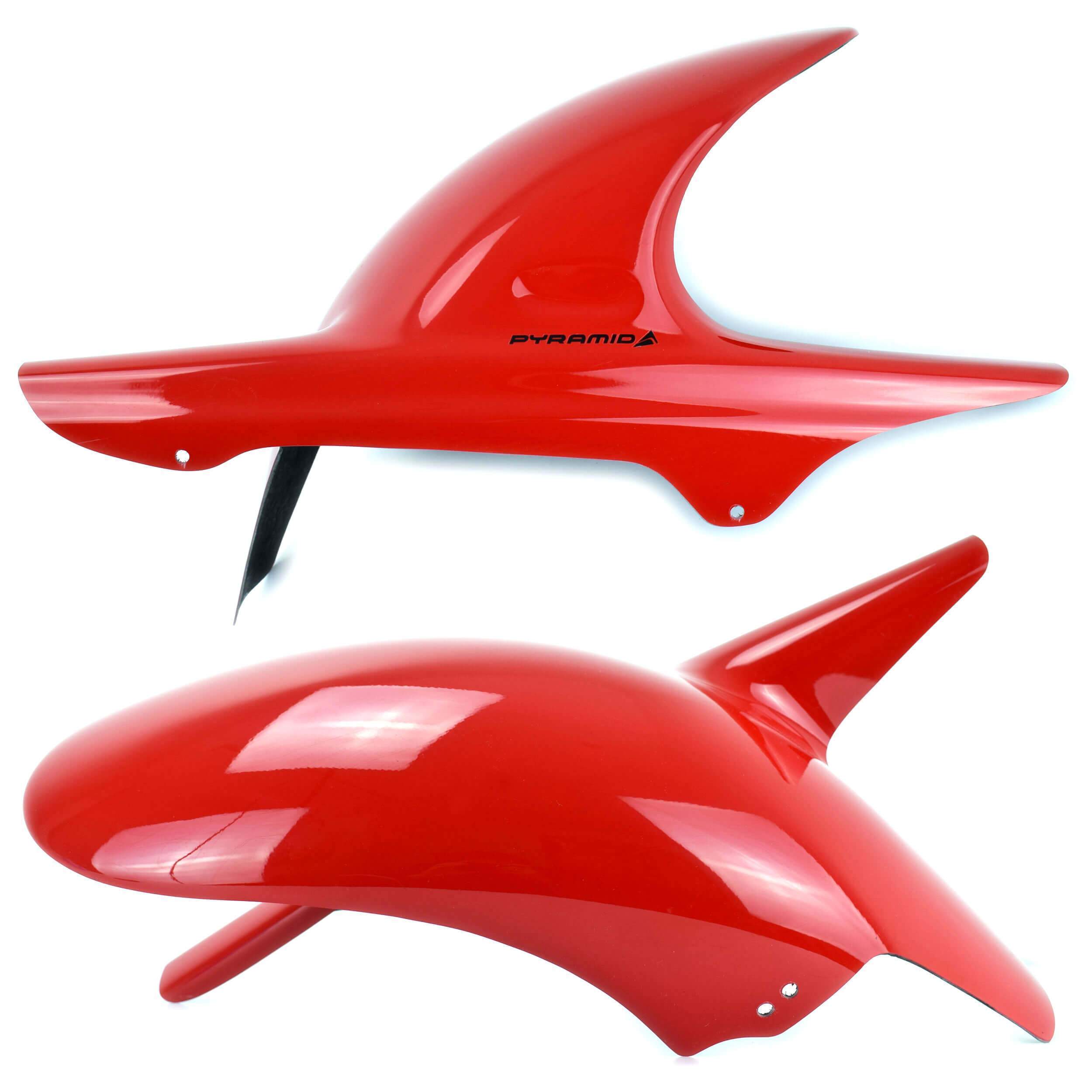 Pyramid Hugger | Gloss Red (Italian Red) | Honda CB 600 F Hornet 1997>2002-07116D-Huggers-Pyramid Plastics