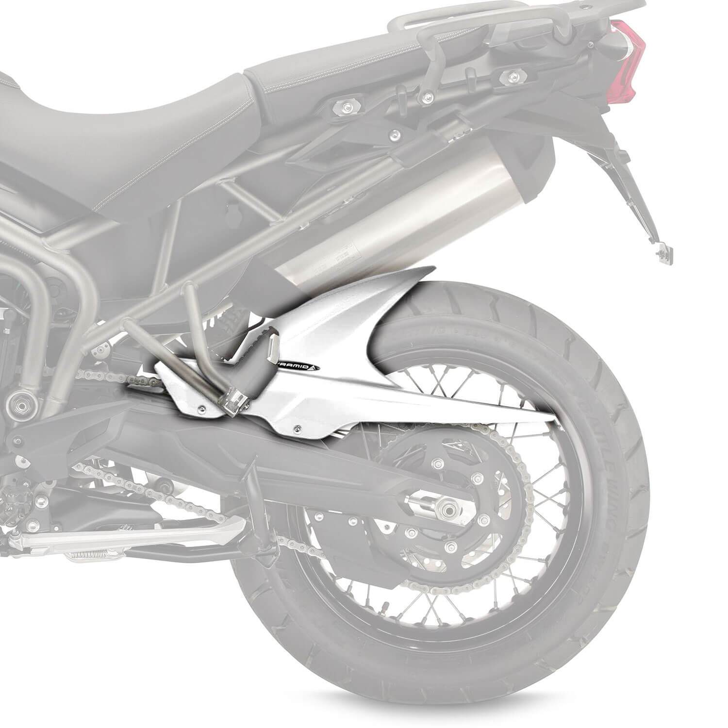 Pyramid Hugger | Gloss White | Triumph Tiger 800 XC/XCX/XCA/Low 2011>Current-076800C-Huggers-Pyramid Motorcycle Accessories