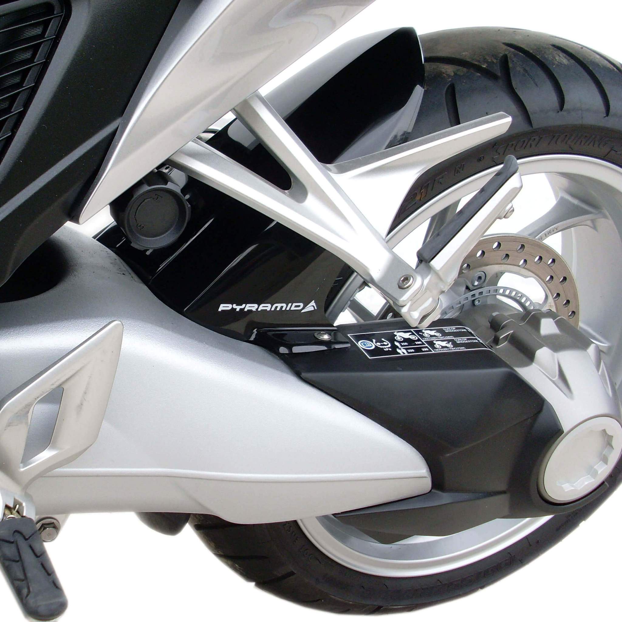 Pyramid Hugger | Matte Black | Honda VFR 1200 F 2010>2017-071971M-Huggers-Pyramid Motorcycle Accessories