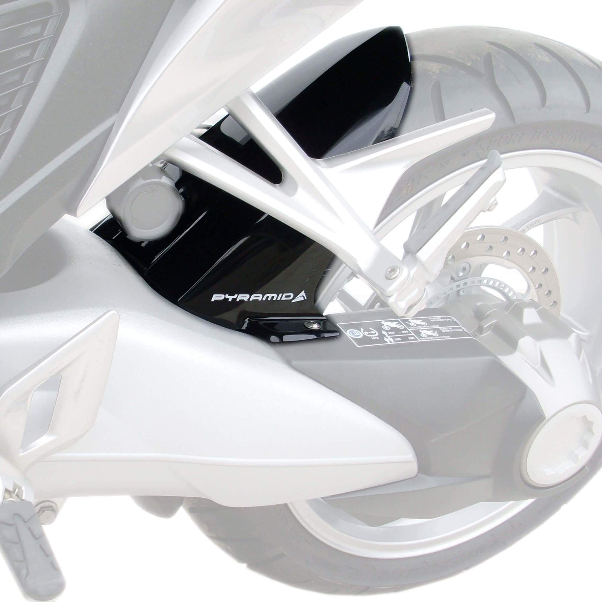 Pyramid Hugger | Matte Black | Honda VFR 1200 X Crosstourer 2012>Current-071971M-Huggers-Pyramid Motorcycle Accessories