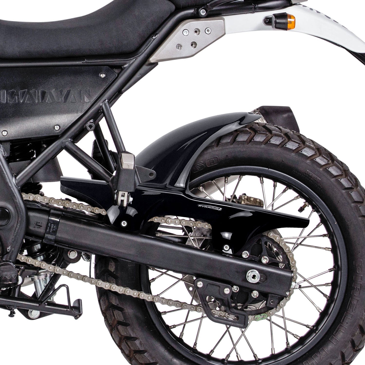 Pyramid Hugger | Matte Black | Royal Enfield Scram 411 2022>Current-079750M-Huggers-Pyramid Motorcycle Accessories