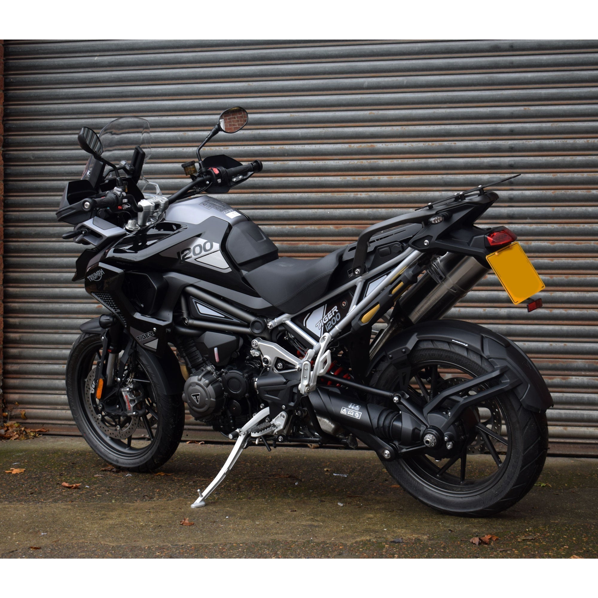 Pyramid Hugger | Matte Black | Triumph Tiger 1200 Rally Pro 2022>Current-076995M-Huggers-Pyramid Motorcycle Accessories