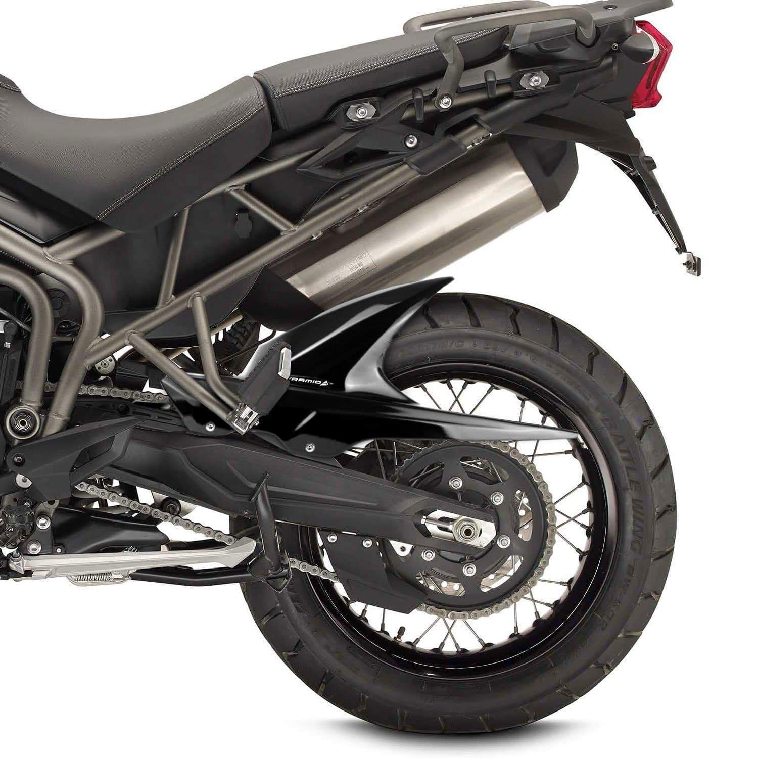 Pyramid Hugger | Matte Black | Triumph Tiger 800 XC/XCX/XCA/Low 2011>Current-076800M-Huggers-Pyramid Motorcycle Accessories