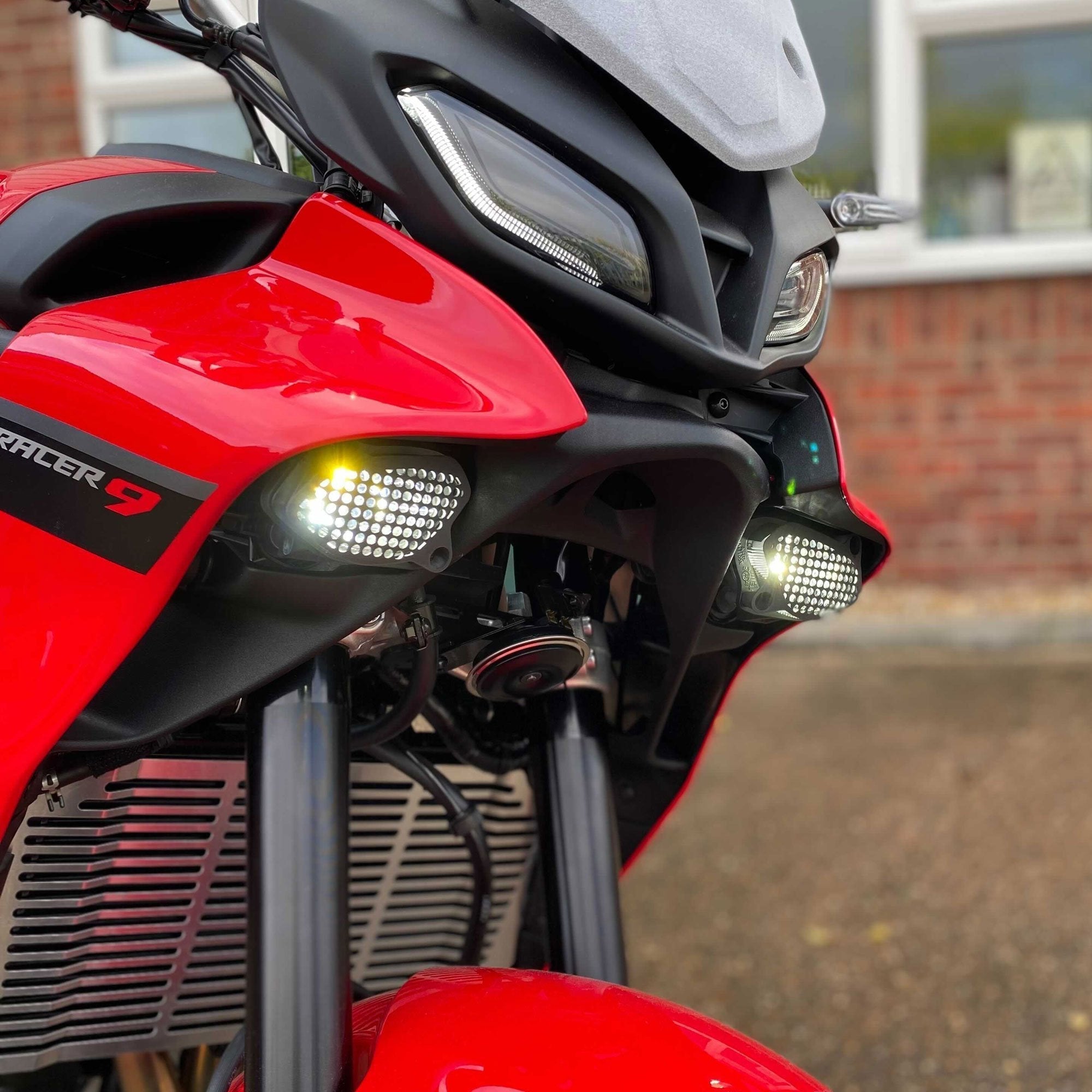Pyramid Lower Headlight Guards | Matte Black | Yamaha Tracer 9 2021>Current-32270M-Headlight Protection-Pyramid Motorcycle Accessories