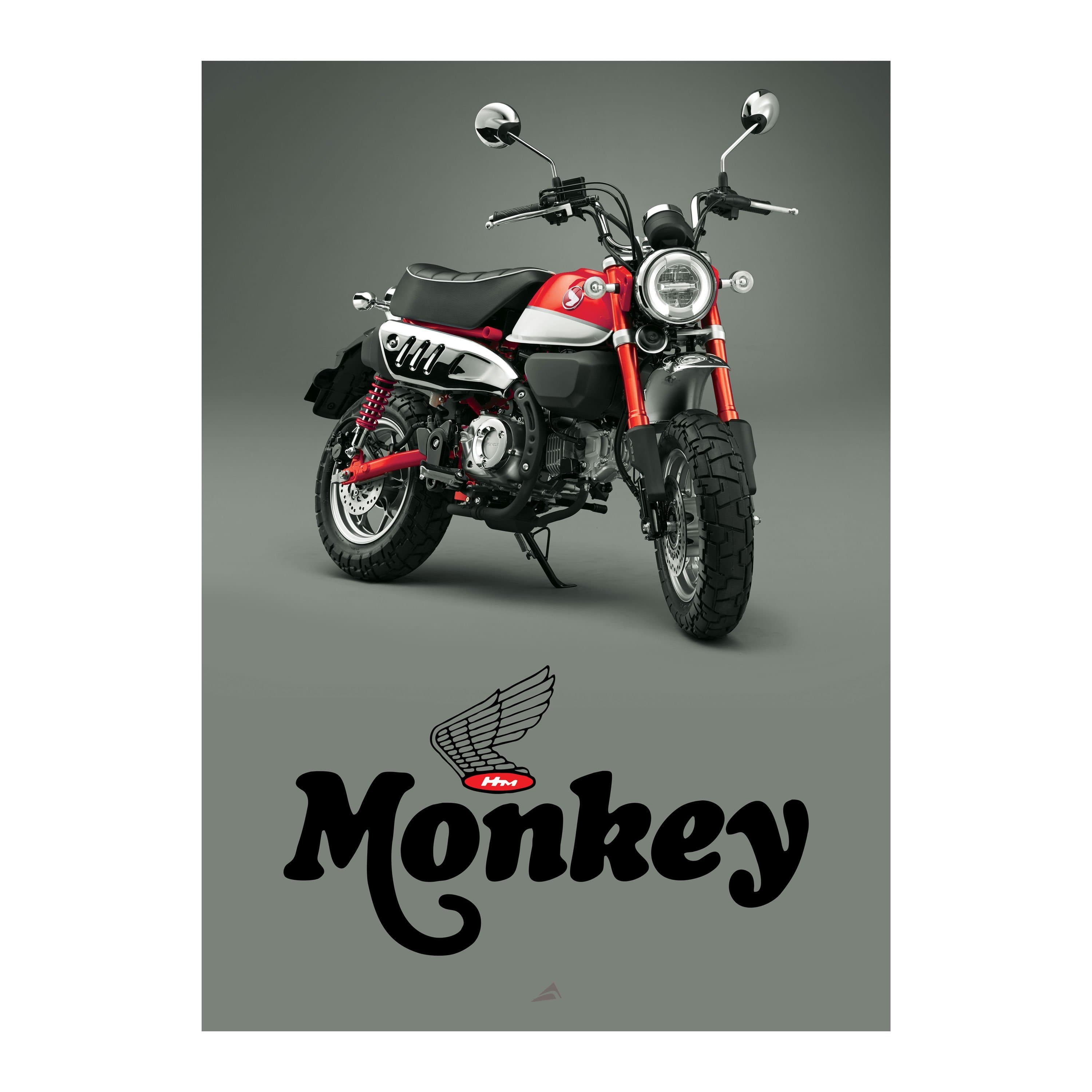 Pyramid Monkey 125 Pearl Nebula Red Poster | Honda Monkey 125 2018>Current-MP100R-Merchandise-Pyramid Motorcycle Accessories
