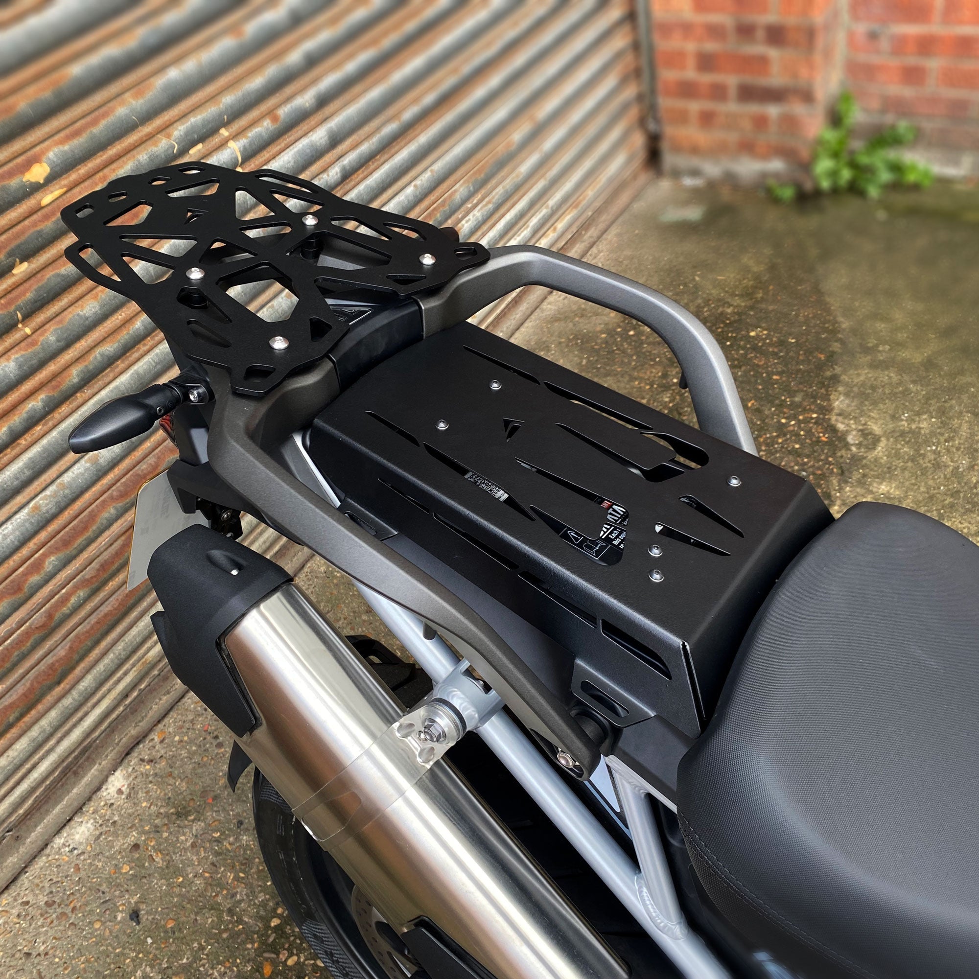 Pyramid Pillion Luggage Rack | Matte Black | Triumph Tiger 1200 GT Pro 2022>Current-36060M-Storage-Pyramid Motorcycle Accessories