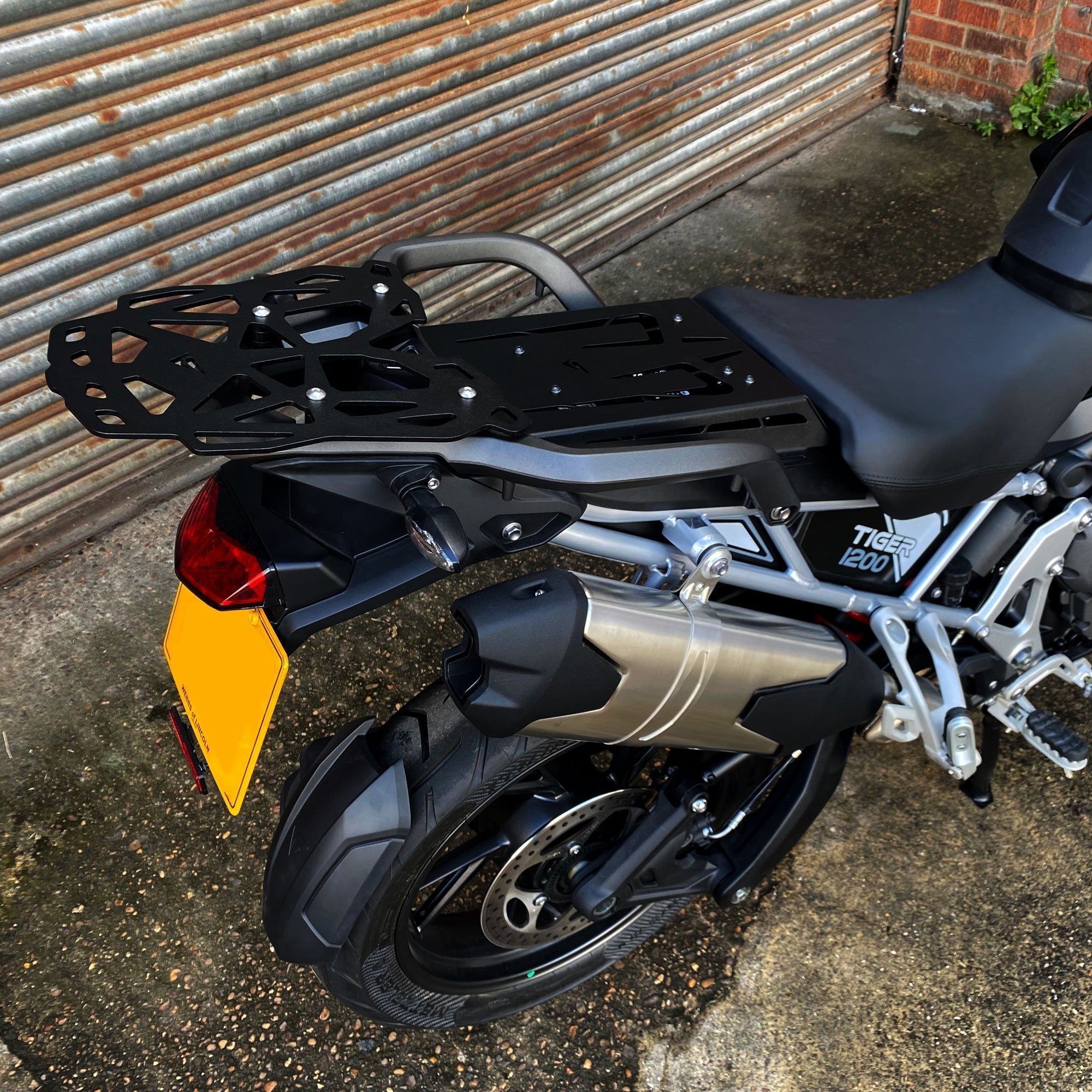 Pyramid Pillion Luggage Rack | Matte Black | Triumph Tiger 1200 GT Pro 2022>Current-36060M-Storage-Pyramid Motorcycle Accessories