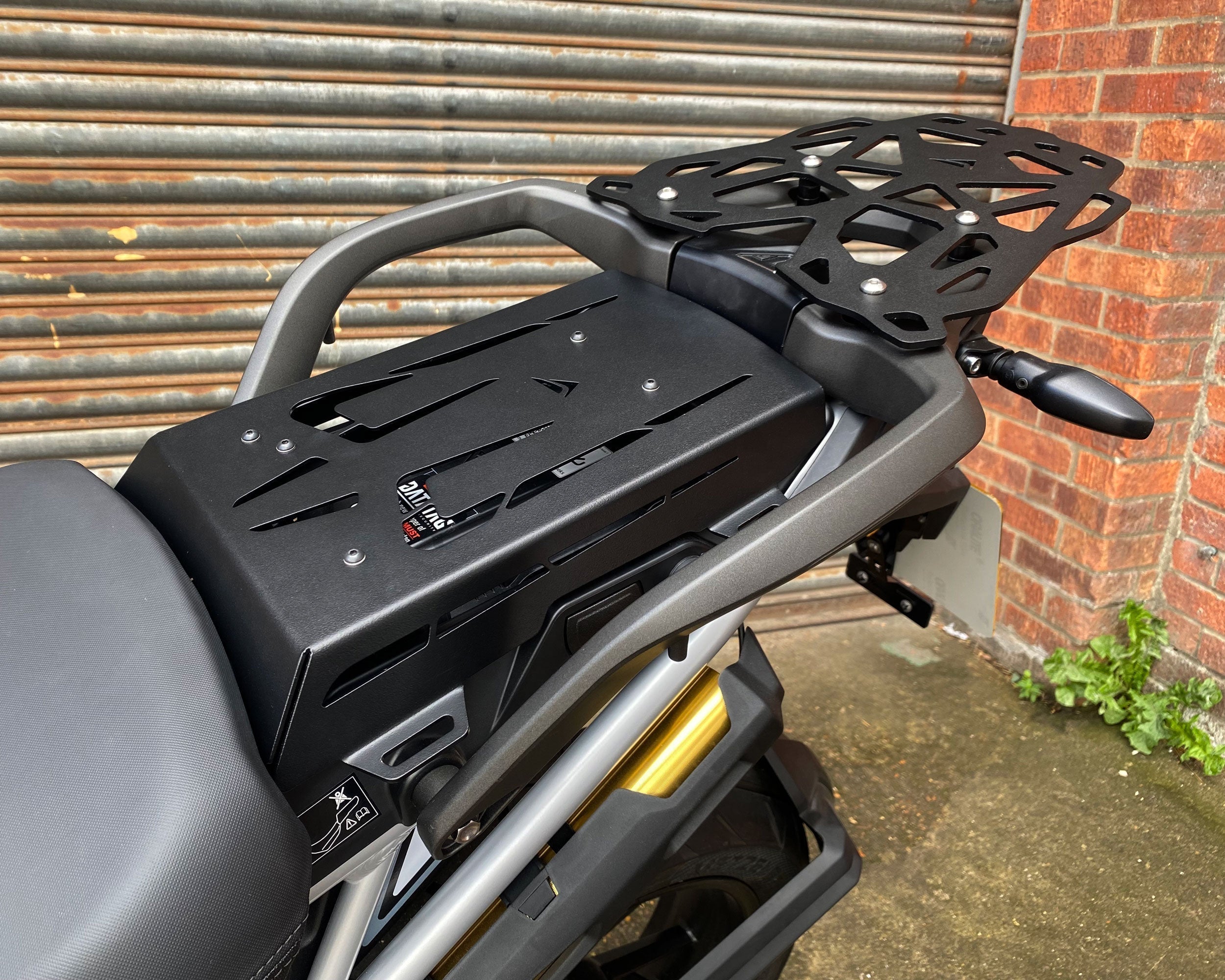 Pyramid Pillion Luggage Rack | Matte Black | Triumph Tiger 1200 GT Pro 2022>Current-36060M-Storage-Pyramid Motorcycle Accessories