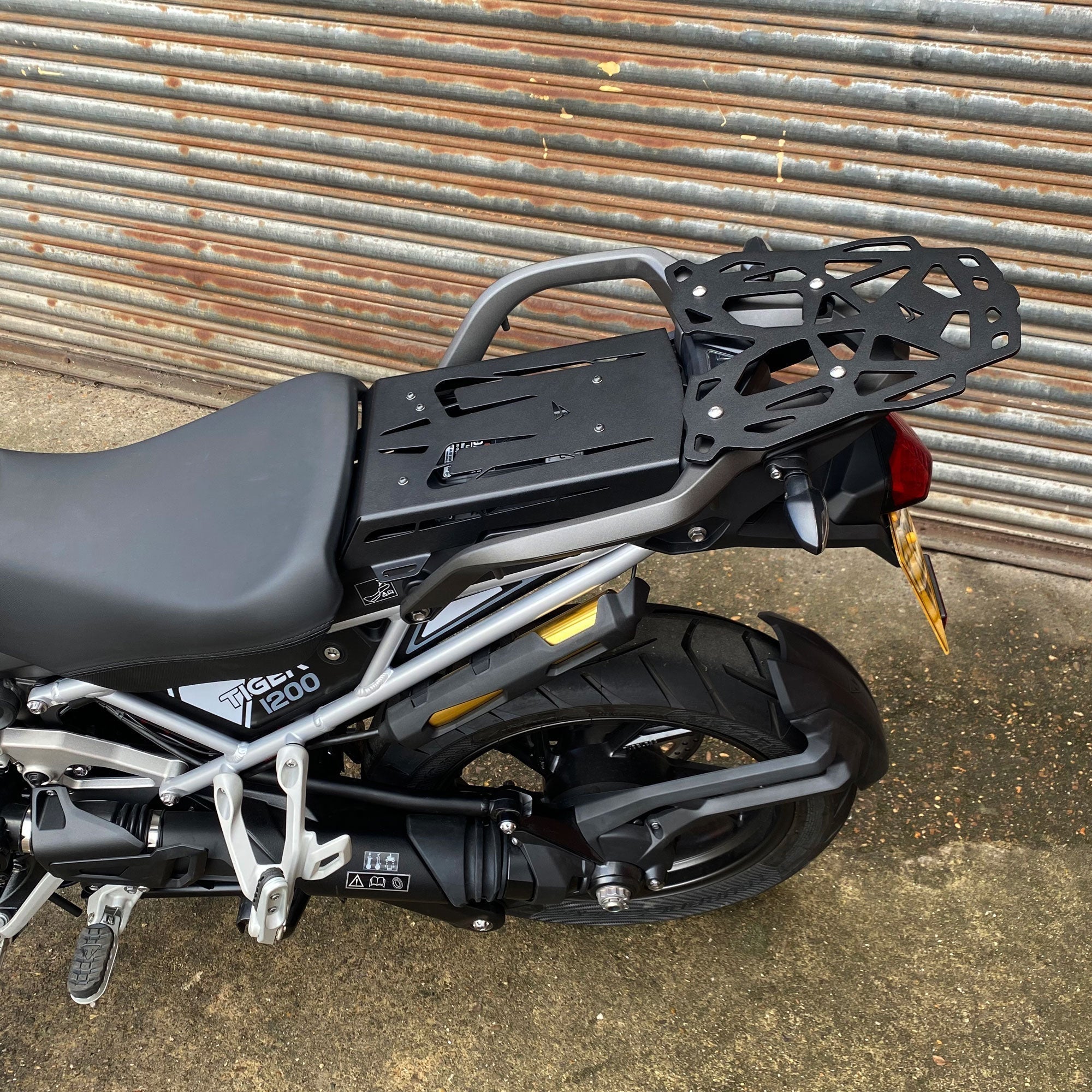 Pyramid Pillion Luggage Rack | Matte Black | Triumph Tiger 1200 GT Pro 2022>Current-36060M-Storage-Pyramid Motorcycle Accessories