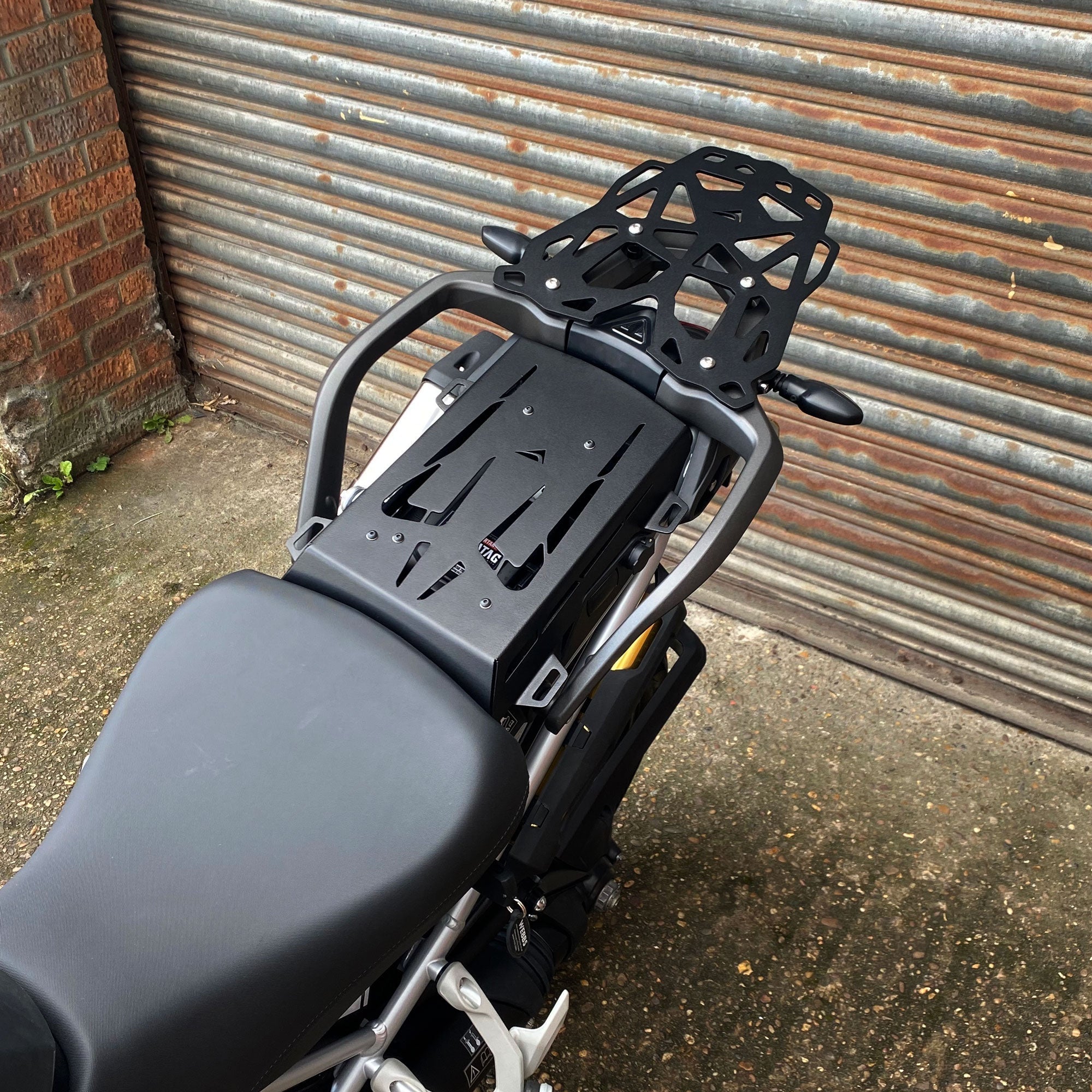 Pyramid Pillion Luggage Rack | Matte Black | Triumph Tiger 1200 GT Pro 2022>Current-36060M-Storage-Pyramid Motorcycle Accessories