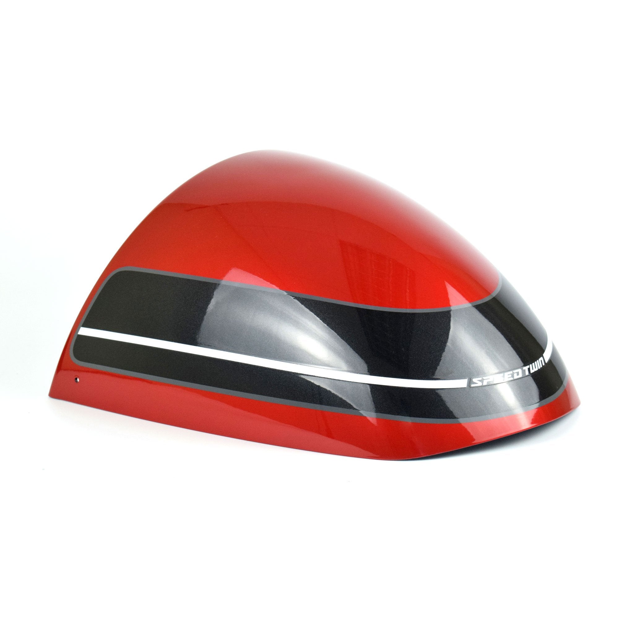 Pyramid Seat Cowl | Korosi Red & Storm Grey | Triumph Speed Twin 1200 2019>Current-16120R-Seat Cowls-Pyramid Motorcycle Accessories
