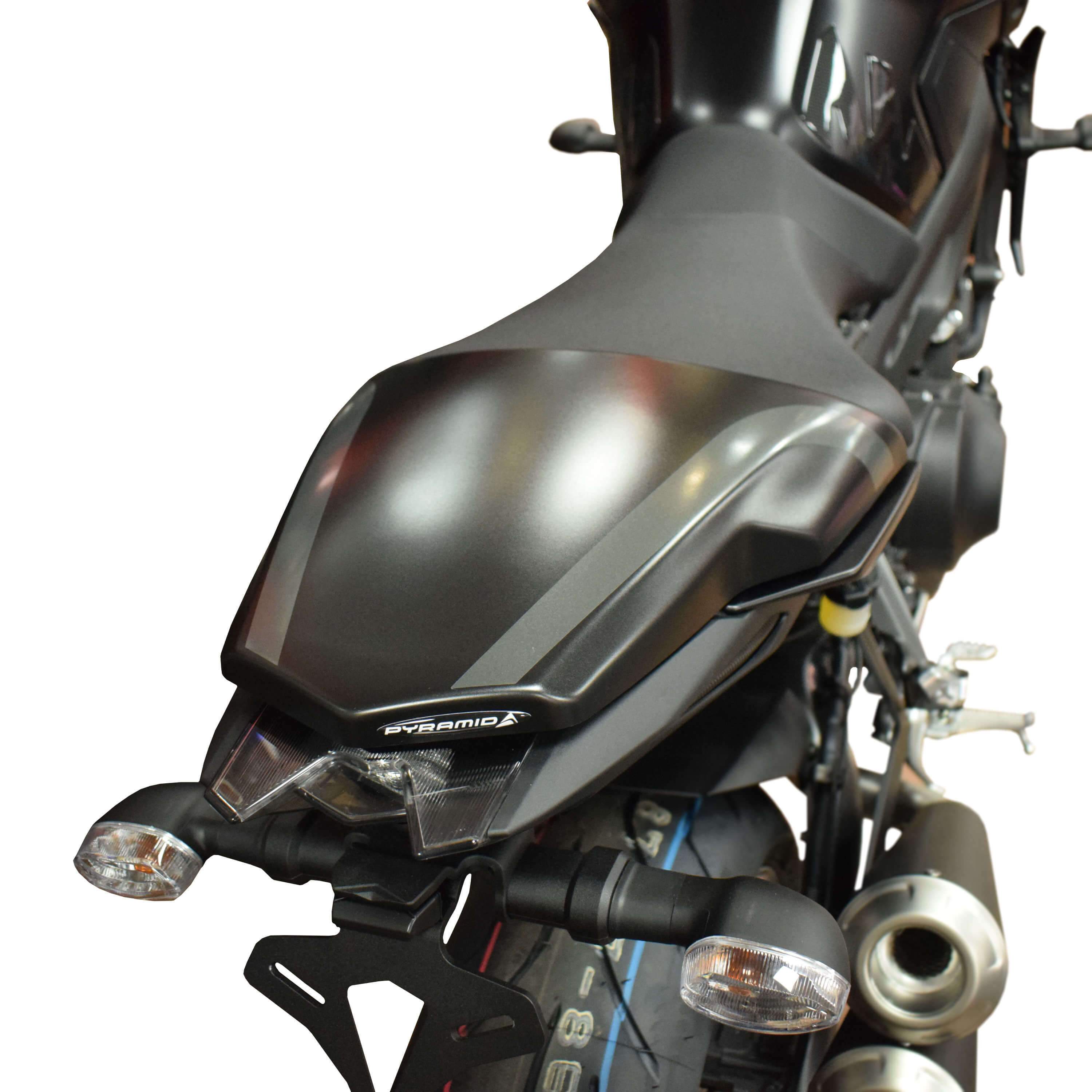 Pyramid Seat Cowl | Matte Black | Yamaha MT-09 2017>2020-12412M-Seat Cowls-Pyramid Motorcycle Accessories