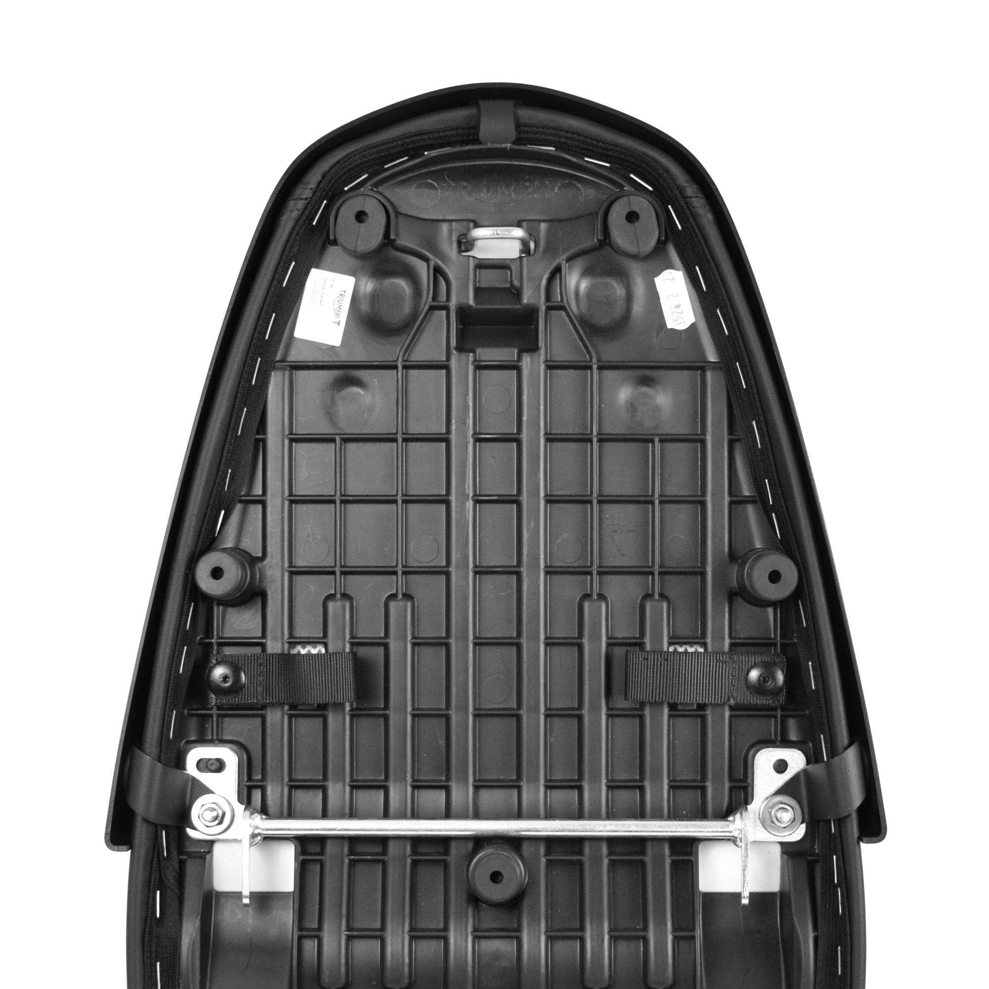 Pyramid Seat Cowl | Red Hopper scheme | Triumph Speed Twin 1200 2021>2024-Seat Cowls-Pyramid Motorcycle Accessories
