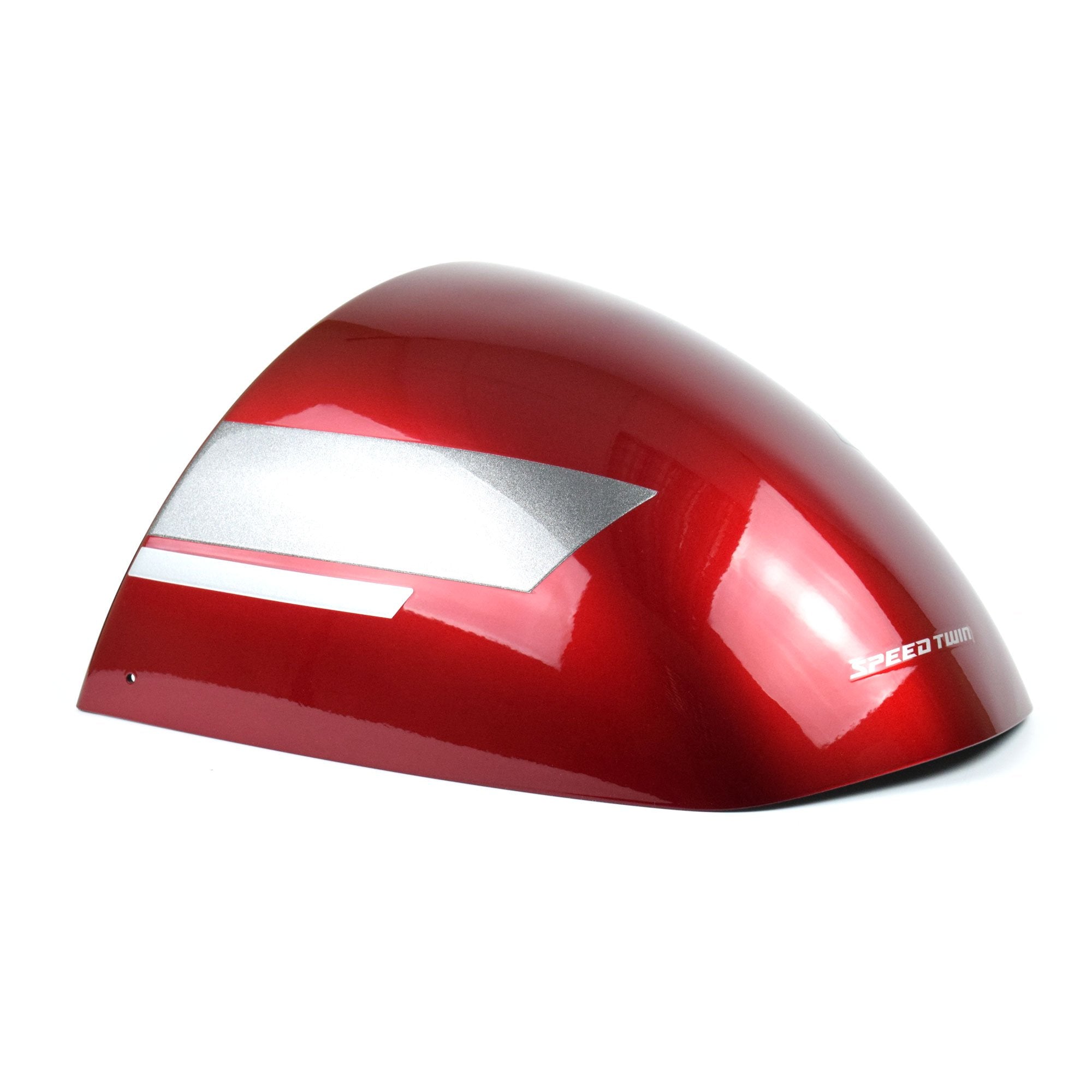 Pyramid Seat Cowl | Red Hopper scheme | Triumph Speed Twin 1200 2021>2024-Seat Cowls-Pyramid Motorcycle Accessories