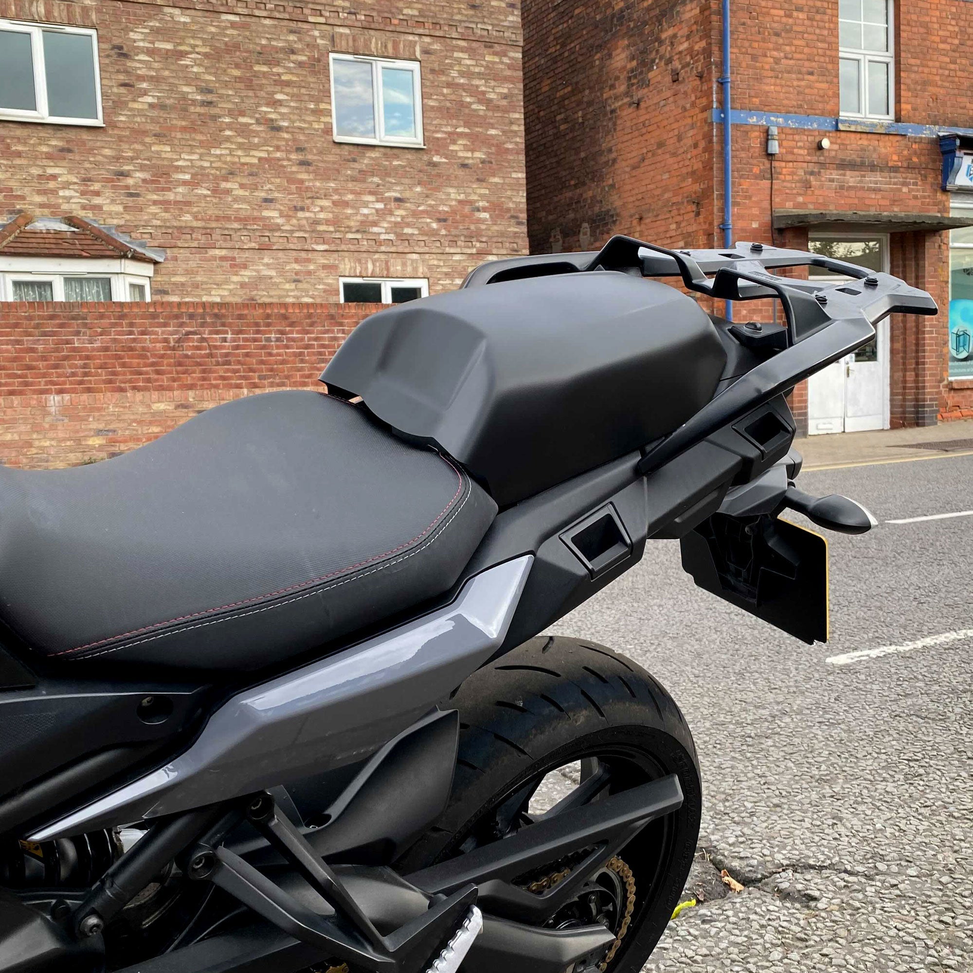 Pyramid Seat Pod | Matte Black | Yamaha Tracer 900 2018>2020-12420M-Storage-Pyramid Motorcycle Accessories