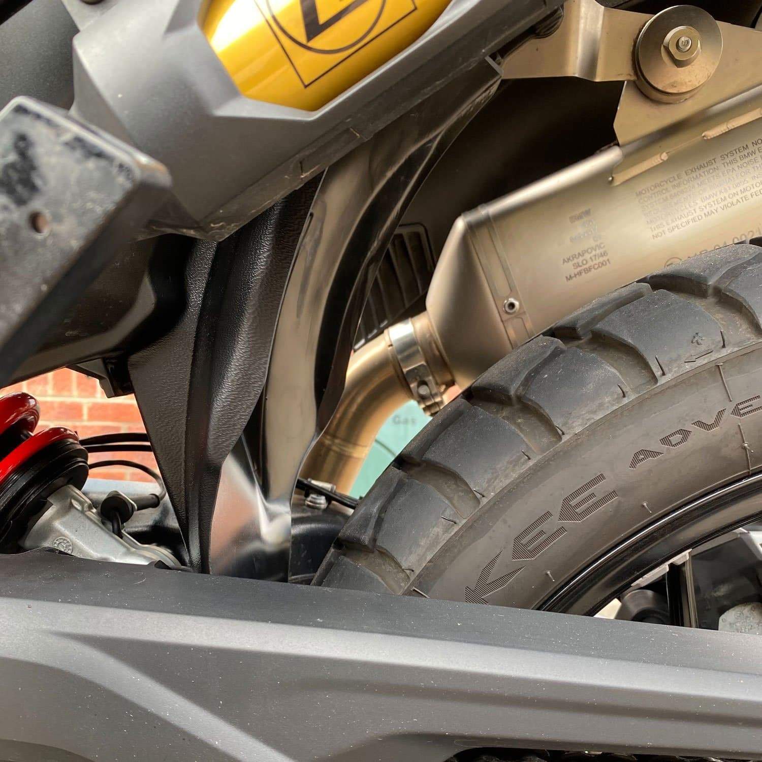 Pyramid Shock Shield | Matte Black | BMW F750 GS 2018>Current-814850M-Shock Shields-Pyramid Motorcycle Accessories