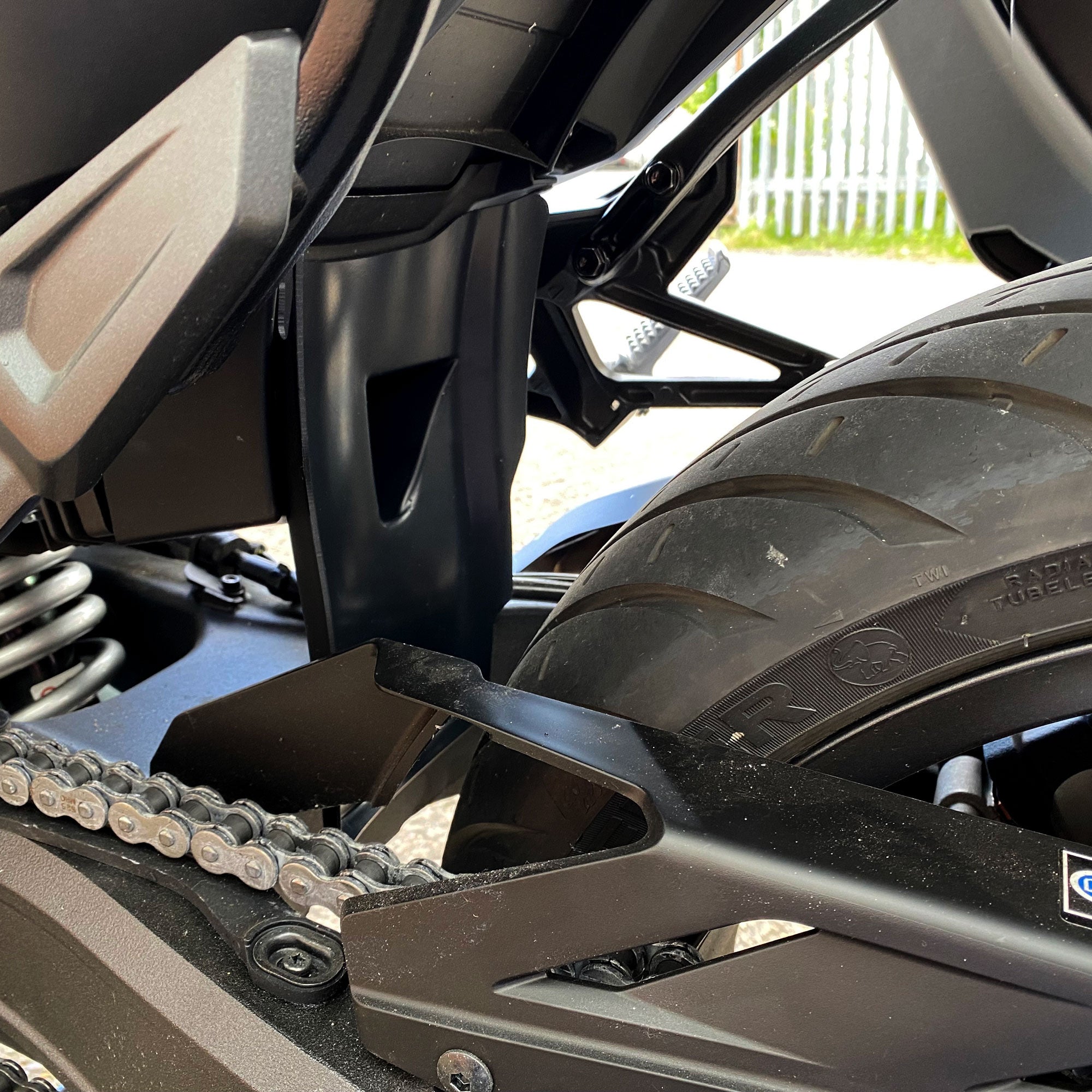 Pyramid Shock Shield | Matte Black | Honda NT 1100 2022>Current-811015M-Shock Shields-Pyramid Motorcycle Accessories