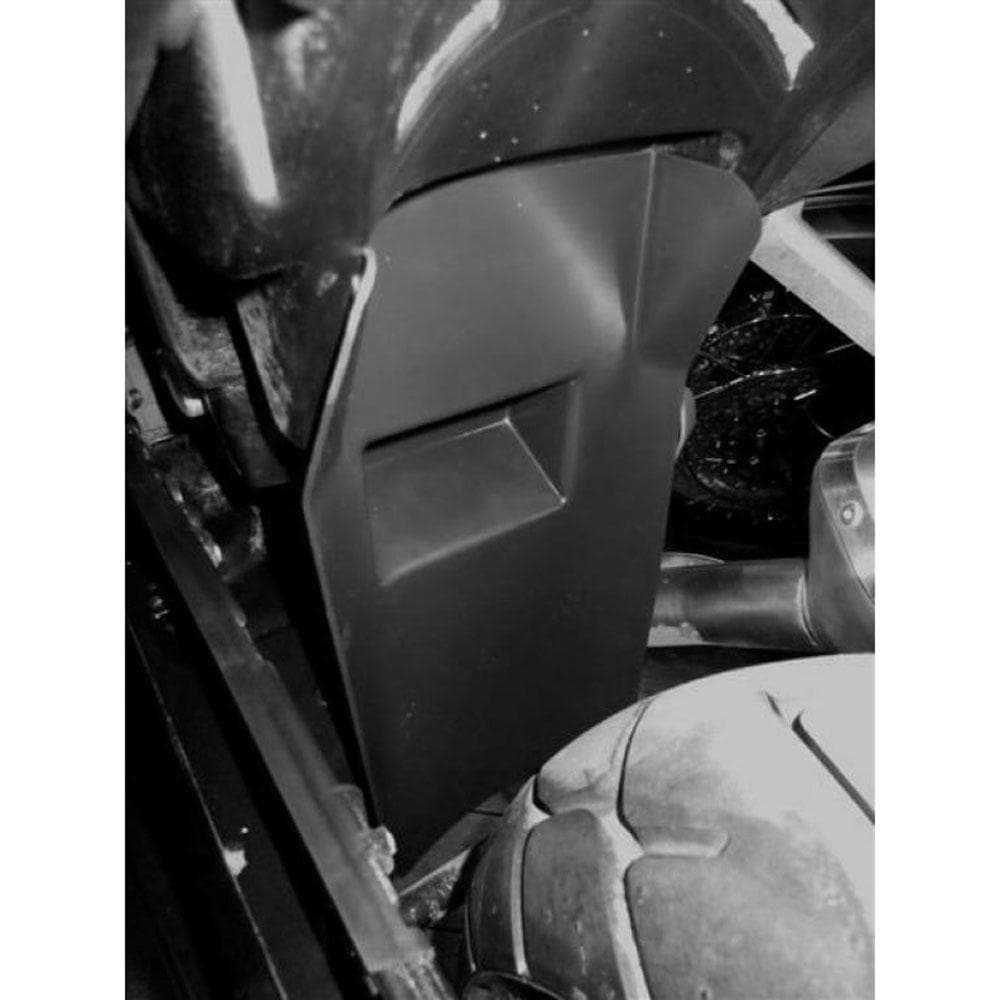 Pyramid Shock Shield | Matte Black | Triumph Explorer 1200 XC/XCX/XRA/Low 2012>2015-816000M-Shock Shields-Pyramid Motorcycle Accessories