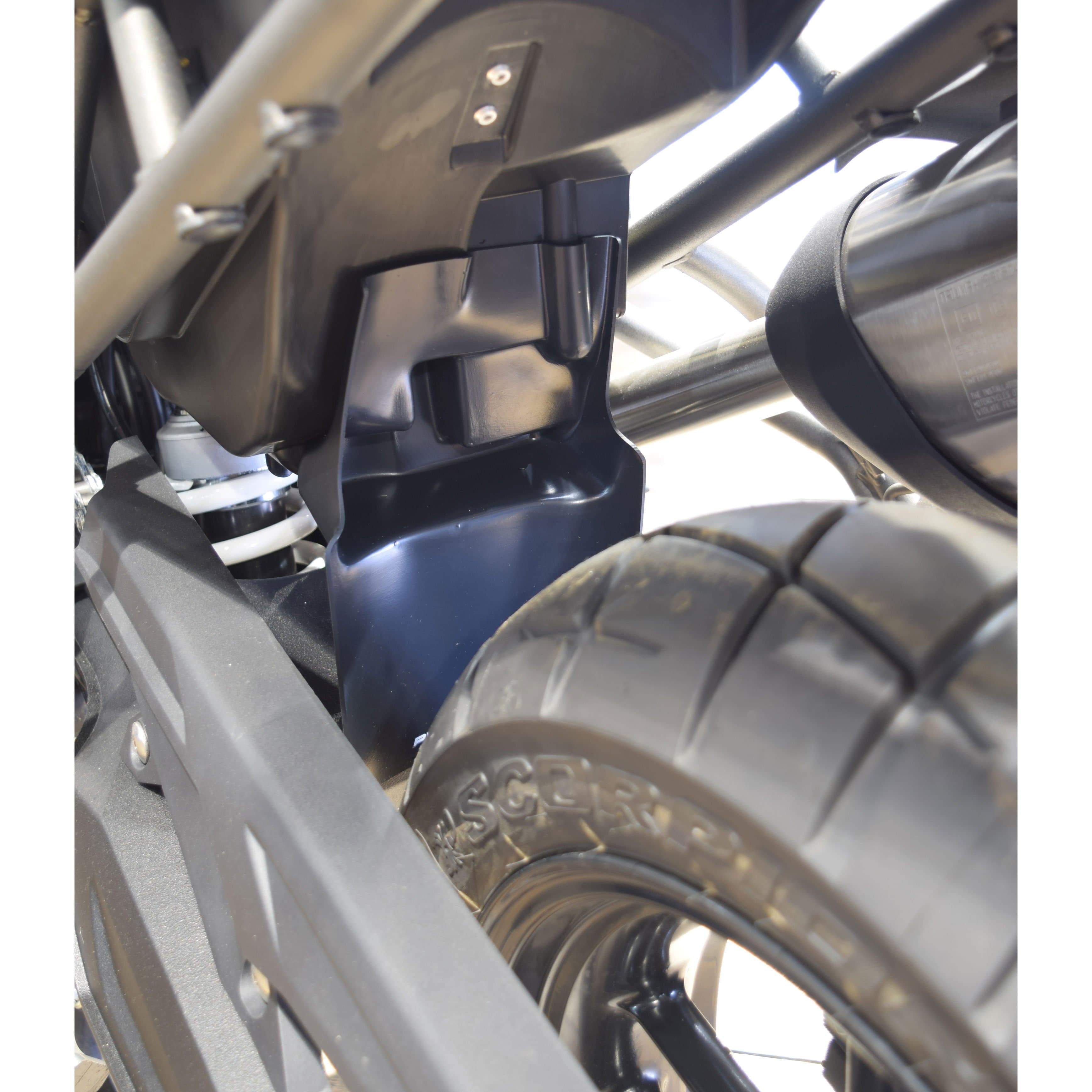 Pyramid Shock Shield | Matte Black | Triumph Tiger 800 XR/XRT/XRX/Low 2010>Current-816001M-Shock Shields-Pyramid Motorcycle Accessories