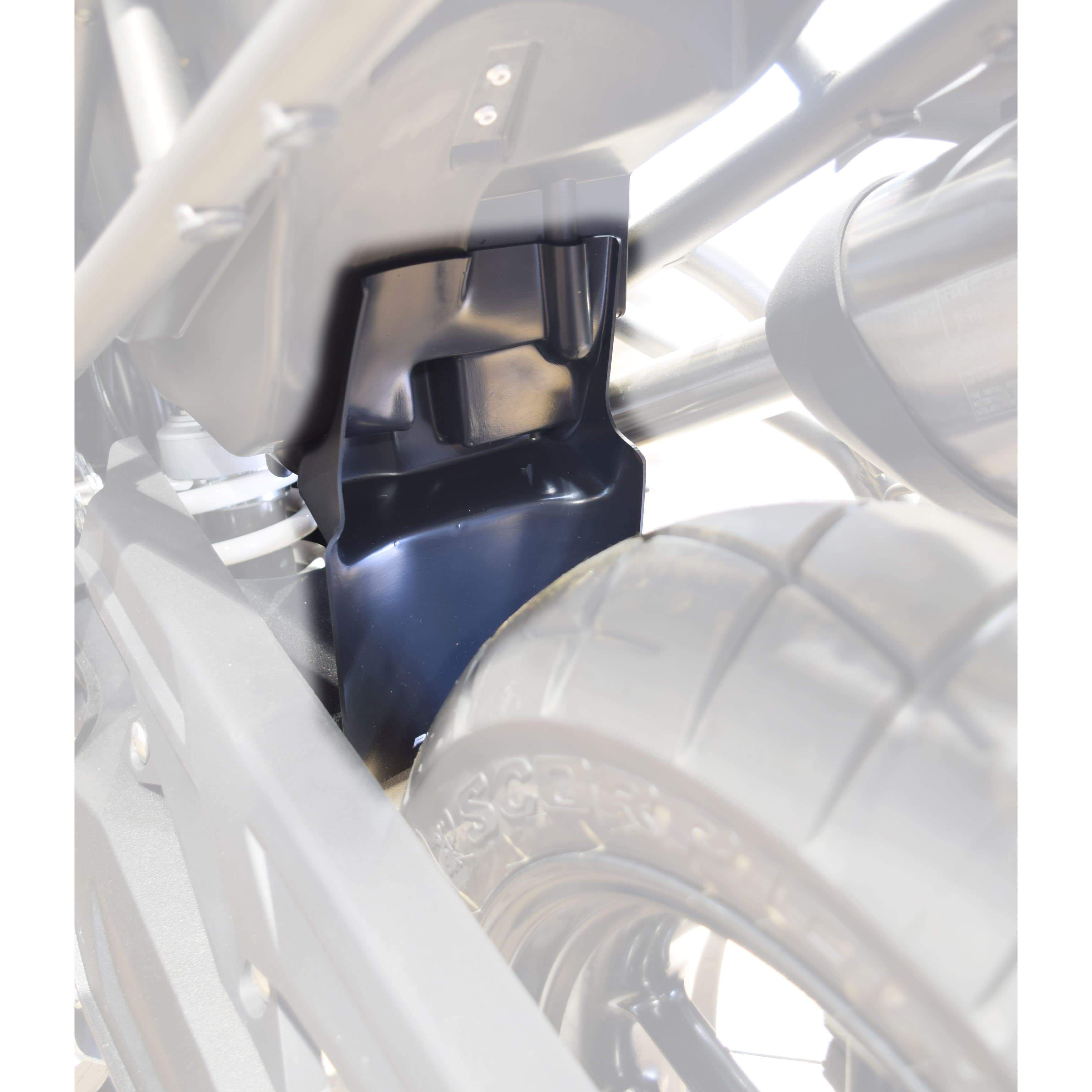 Pyramid Shock Shield | Matte Black | Triumph Tiger 800 XR/XRT/XRX/Low 2010>Current-816001M-Shock Shields-Pyramid Motorcycle Accessories