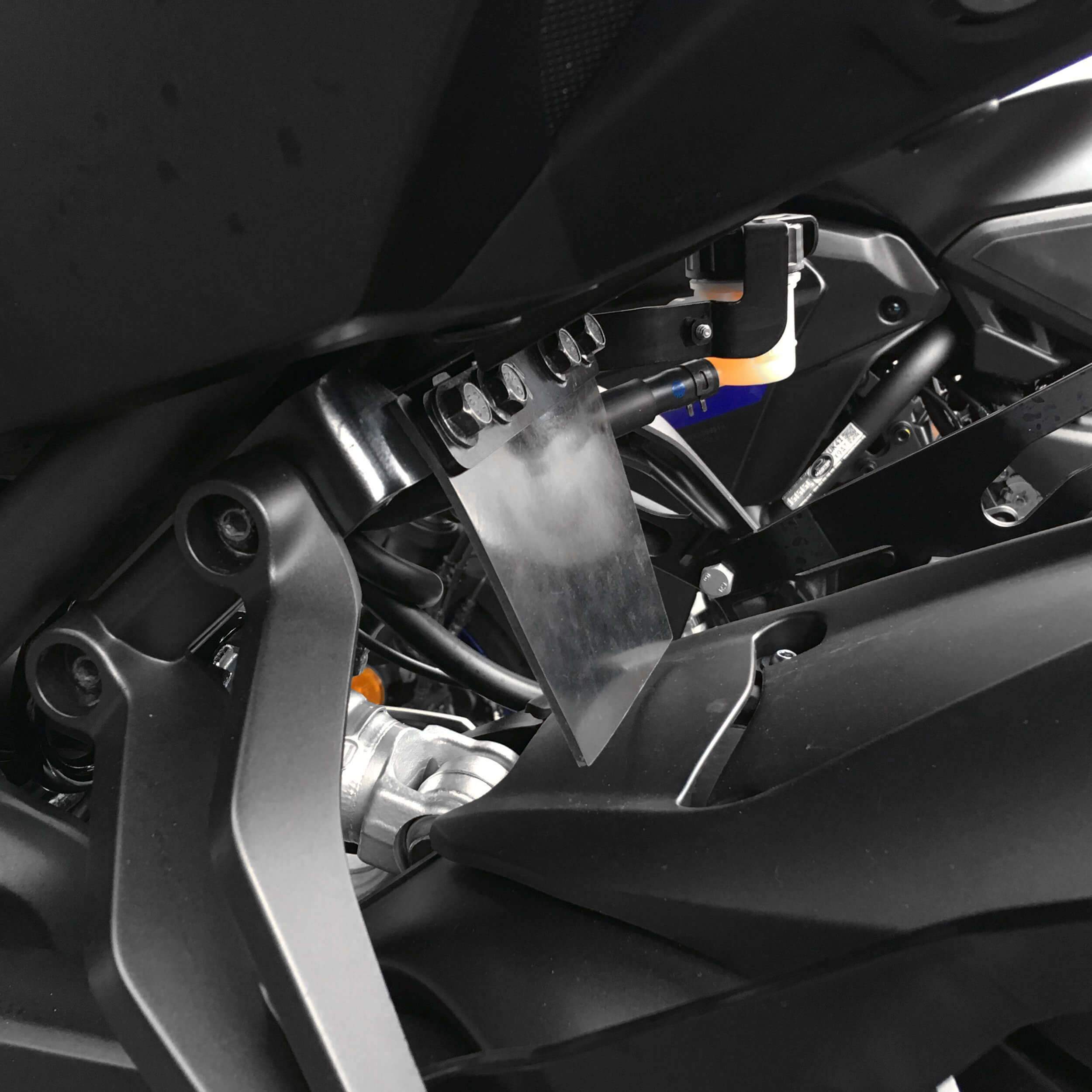 Pyramid Shock Shield (with panniers) | Black | Yamaha Tracer 900 2018>2020-Shock Shields-Pyramid Motorcycle Accessories