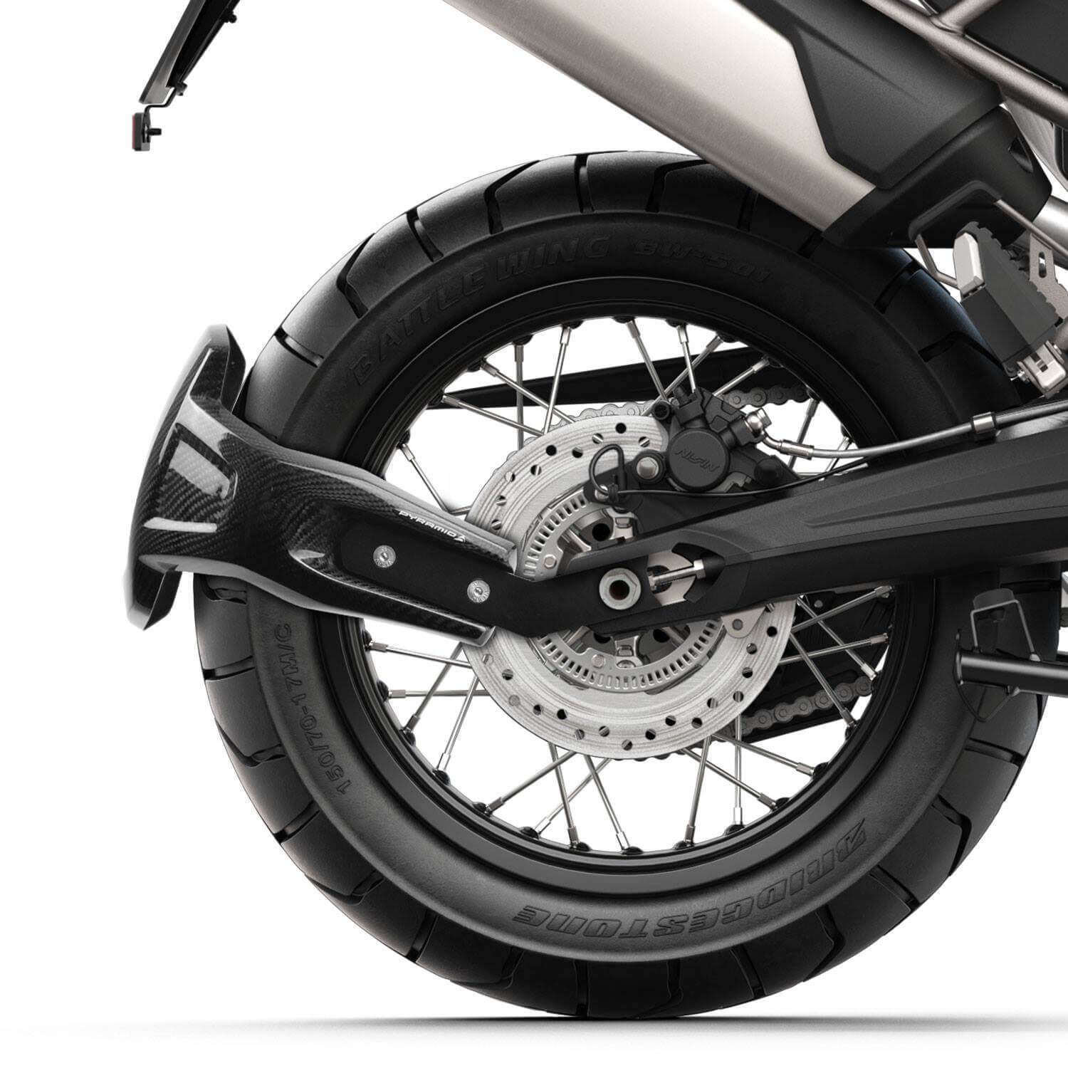 Pyramid Spray Guard | Carbon | Triumph Tiger 800 XC/XCX/XCA/Low 2012>Current-085602A-Spray Guards-Pyramid Motorcycle Accessories