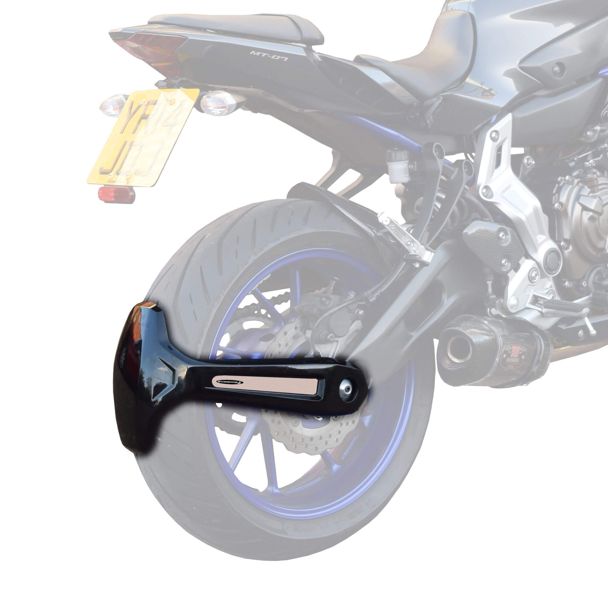 Pyramid Spray Guard | Matte Black | Yamaha MT-07 2013>2017-Spray Guards-Pyramid Motorcycle Accessories