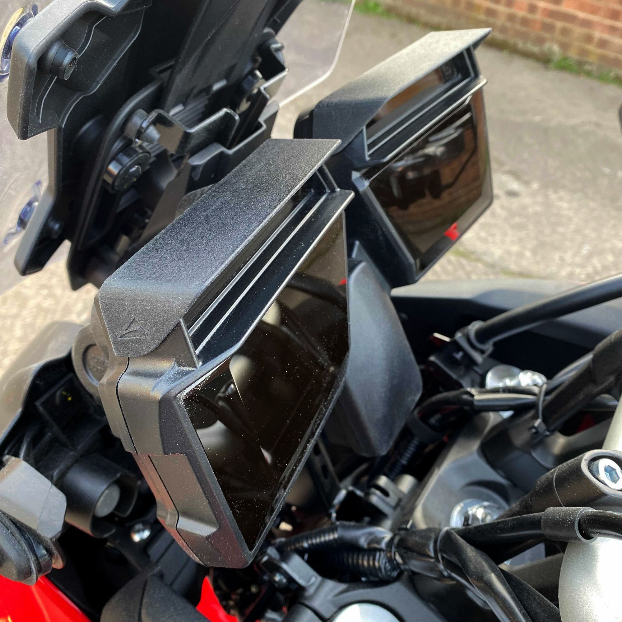 Pyramid TFT Peaks | Matte Black | Yamaha Tracer 9 2021>Current-Dash Protectors-Pyramid Motorcycle Accessories