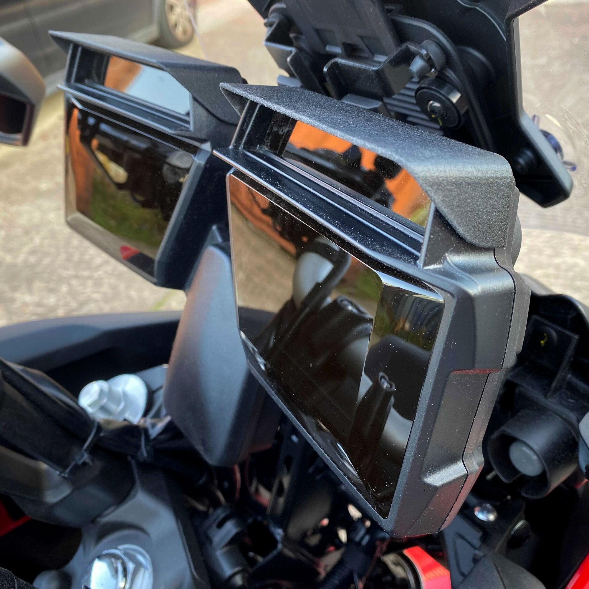 Pyramid TFT Peaks | Matte Black | Yamaha Tracer 9 GT 2021>Current-32280M-Dash Protectors-Pyramid Motorcycle Accessories