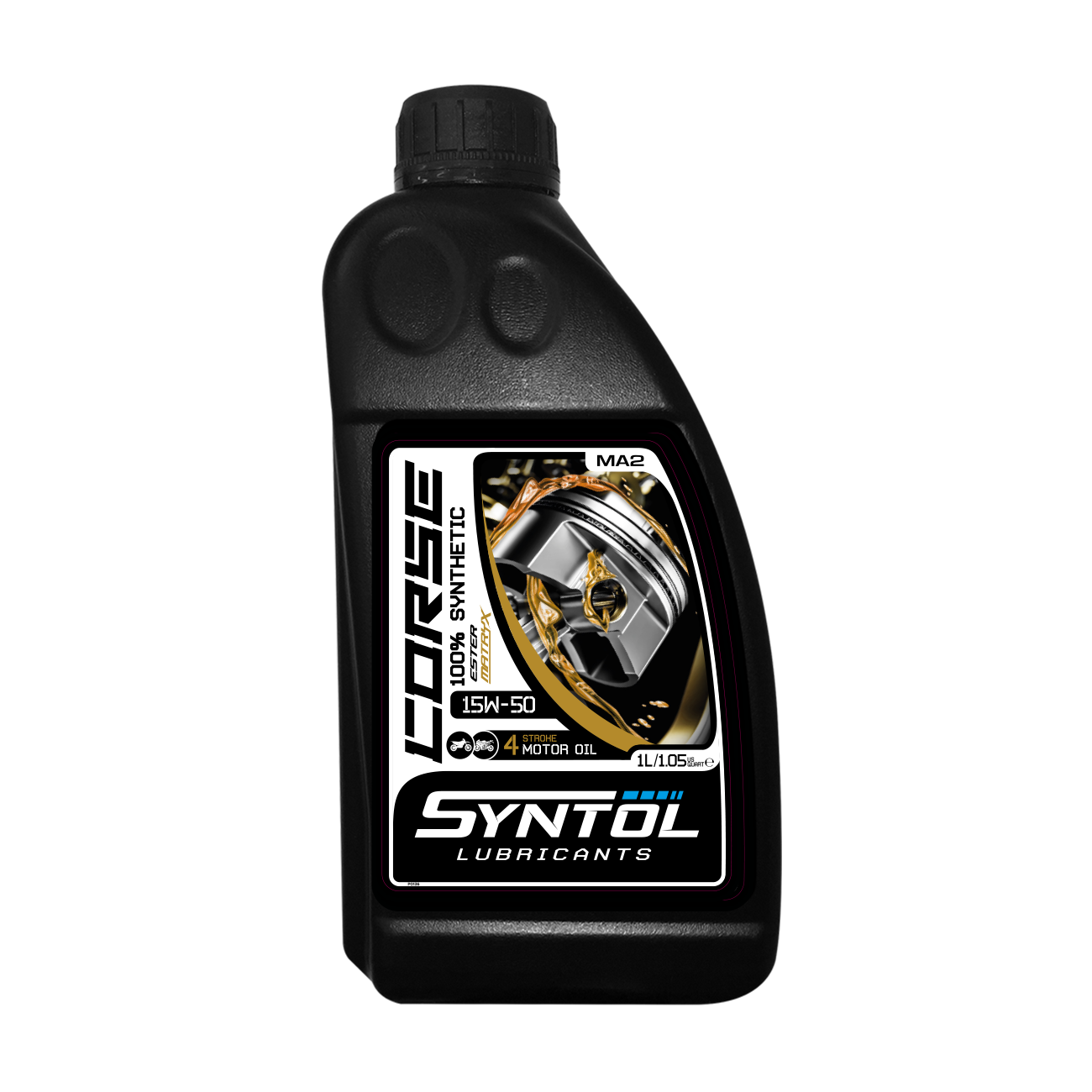 Syntol Corse 4T 15W-50 Motorcycle Engine Oil - 1 Litre-F0082-1-Oils and Lubricants-Pyramid Motorcycle Accessories