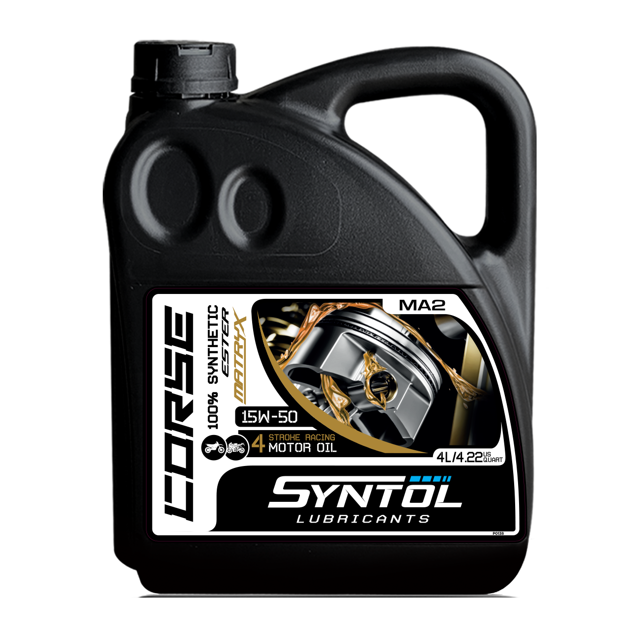 Syntol Corse 4T 15W-50 Motorcycle Engine Oil - 4 Litre-F0082-4-Oils and Lubricants-Pyramid Motorcycle Accessories