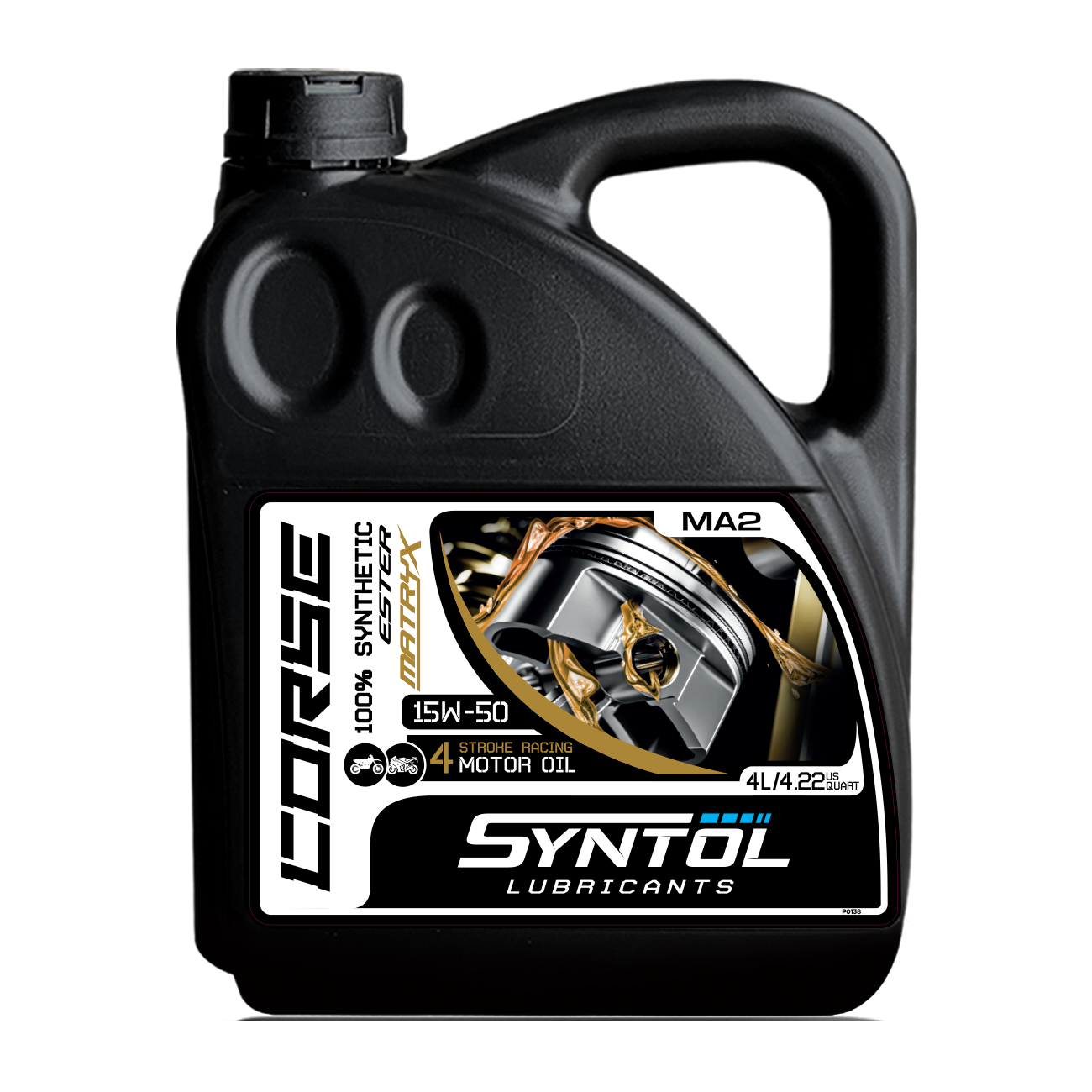 Syntol Corse 4T 15W-50 Motorcycle Engine Oil - 4 Litre-Oils and Lubricants-Pyramid Motorcycle Accessories