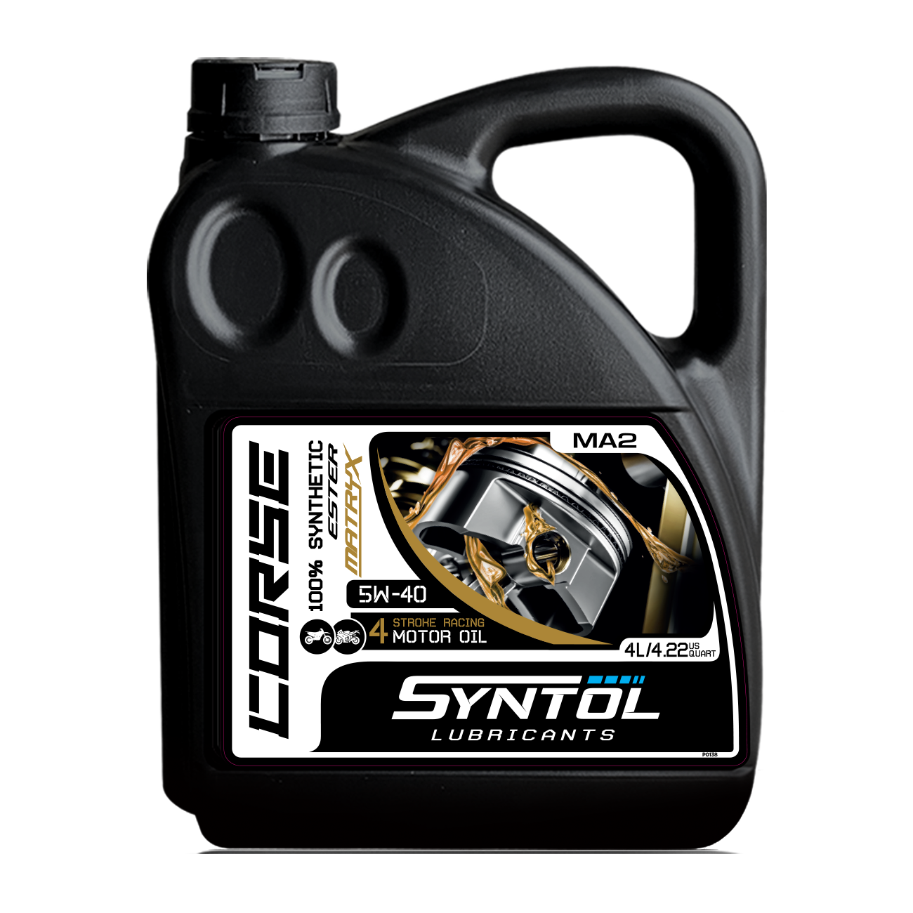 Syntol Corse 4T 5W-40 Motorcycle Engine Oil - 4 Litre-F0083-4-Oils and Lubricants-Pyramid Motorcycle Accessories
