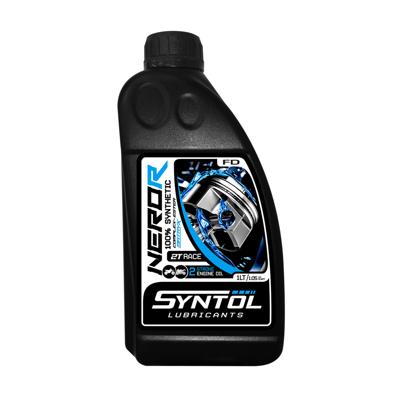 Syntol Nero-R 2T Racing Motorcycle Engine Oil - 1 Litre-F0058-1-Oils and Lubricants-Pyramid Motorcycle Accessories