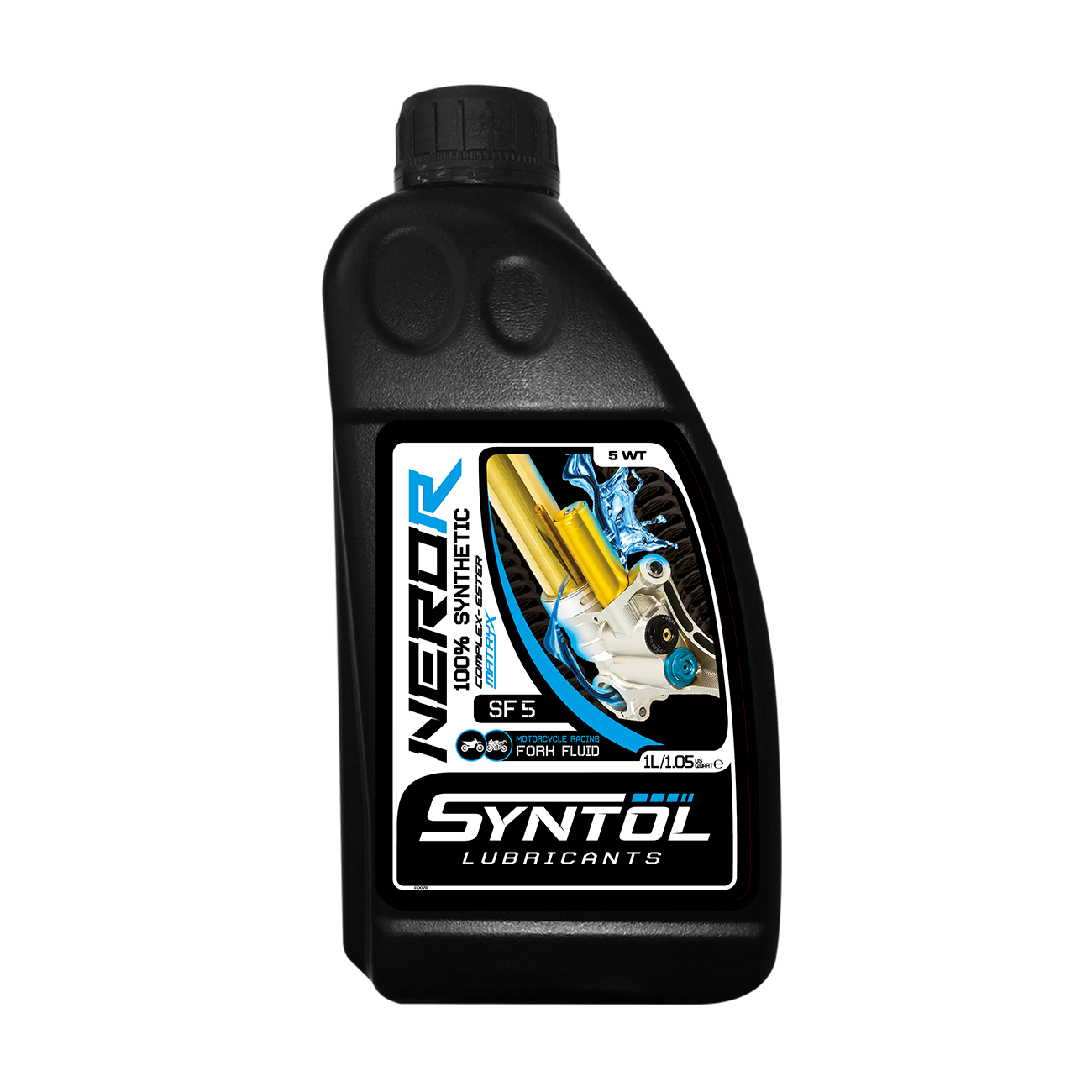 Syntol Nero-R SF 5 Racing Motorcycle Fork Fluid - 1 Litre-F0064-1-Oils and Lubricants-Pyramid Motorcycle Accessories
