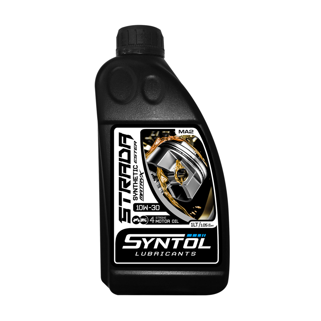 Syntol Strada 4T 10W-30 Motorcycle Engine Oil - 1 Litre-F0040-1-Oils and Lubricants-Pyramid Motorcycle Accessories