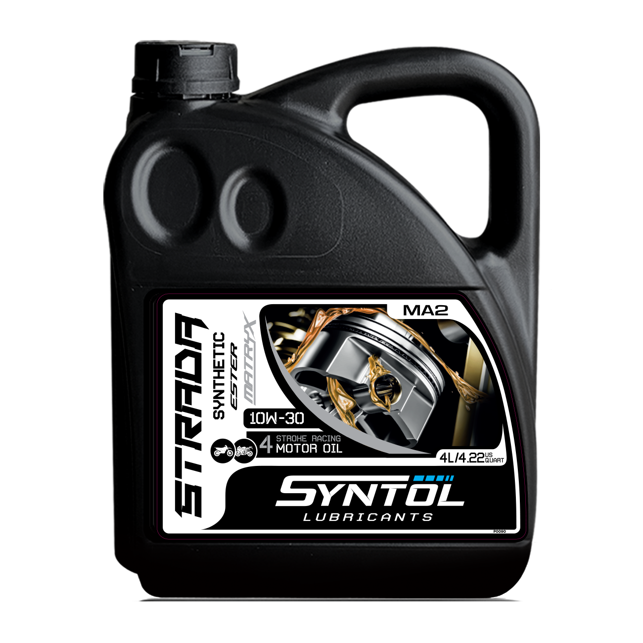 Syntol Strada 4T 10W-30 Motorcycle Engine Oil - 4 Litre-F0040-4-Oils and Lubricants-Pyramid Motorcycle Accessories