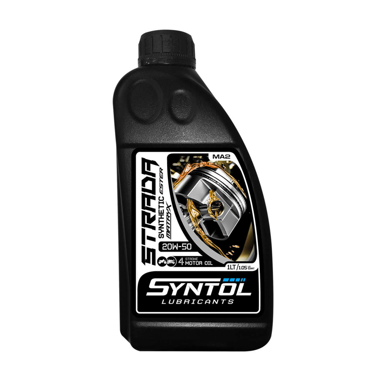 Syntol Strada 4T 20W-50 Motorcycle Engine Oil - 1 Litre-F0042-1-Oils and Lubricants-Pyramid Motorcycle Accessories