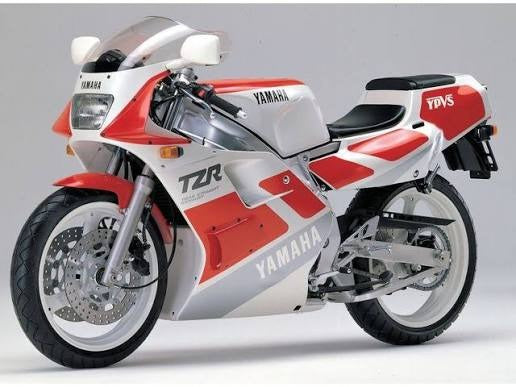 Yamaha TZR in a red, white and silver factory scheme